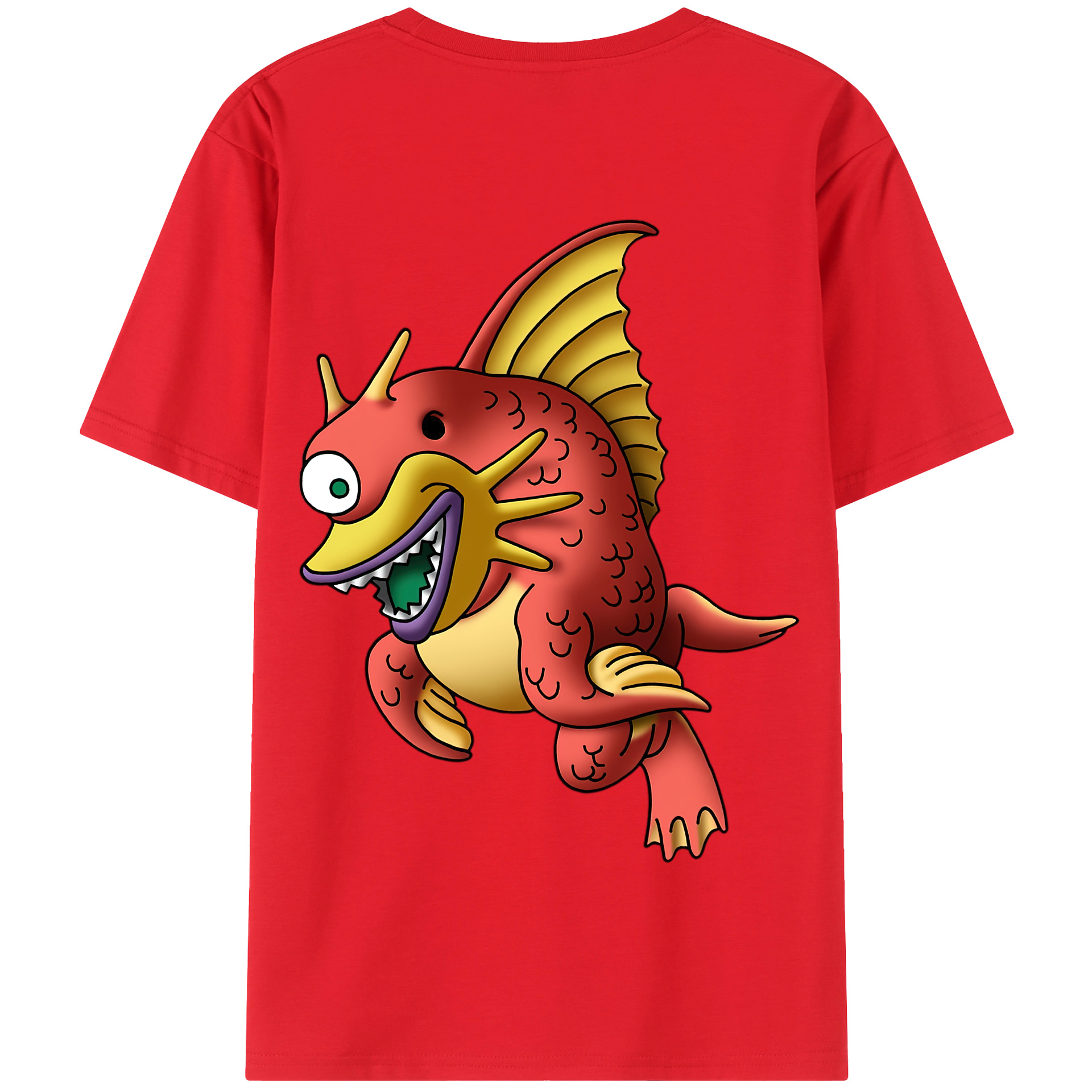 （画像用） ドラゴンクエスト Doragon Kuesuto Dragon Quest 綿100％半袖Tシャツ（背面プリント）