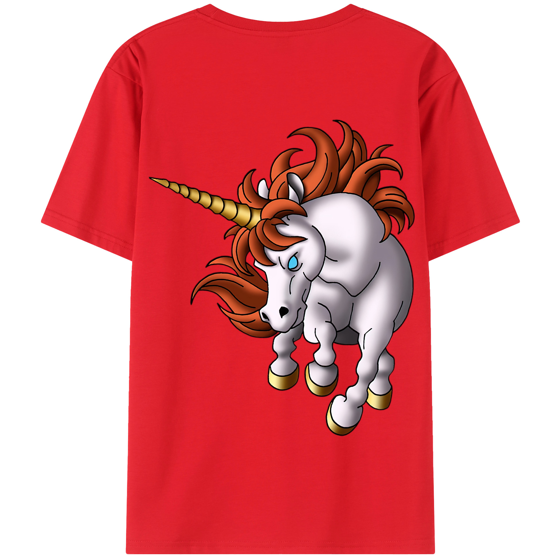 （画像用） ドラゴンクエスト Doragon Kuesuto Dragon Quest 綿100％半袖Tシャツ（背面プリント）