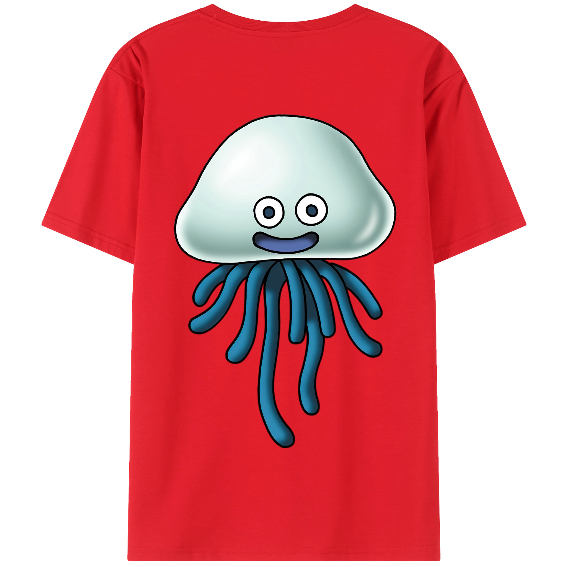 （画像用） ドラゴンクエスト Doragon Kuesuto Dragon Quest 綿100％半袖Tシャツ（背面プリント）