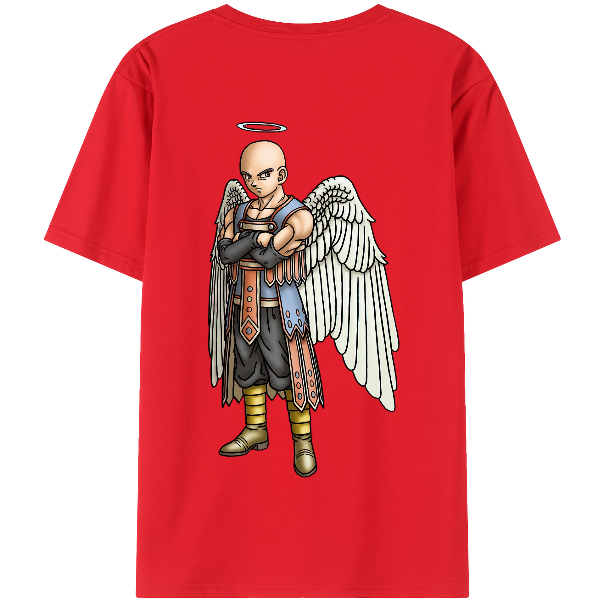 （画像用） ドラゴンクエスト Doragon Kuesuto Dragon Quest 綿100％半袖Tシャツ（背面プリント）