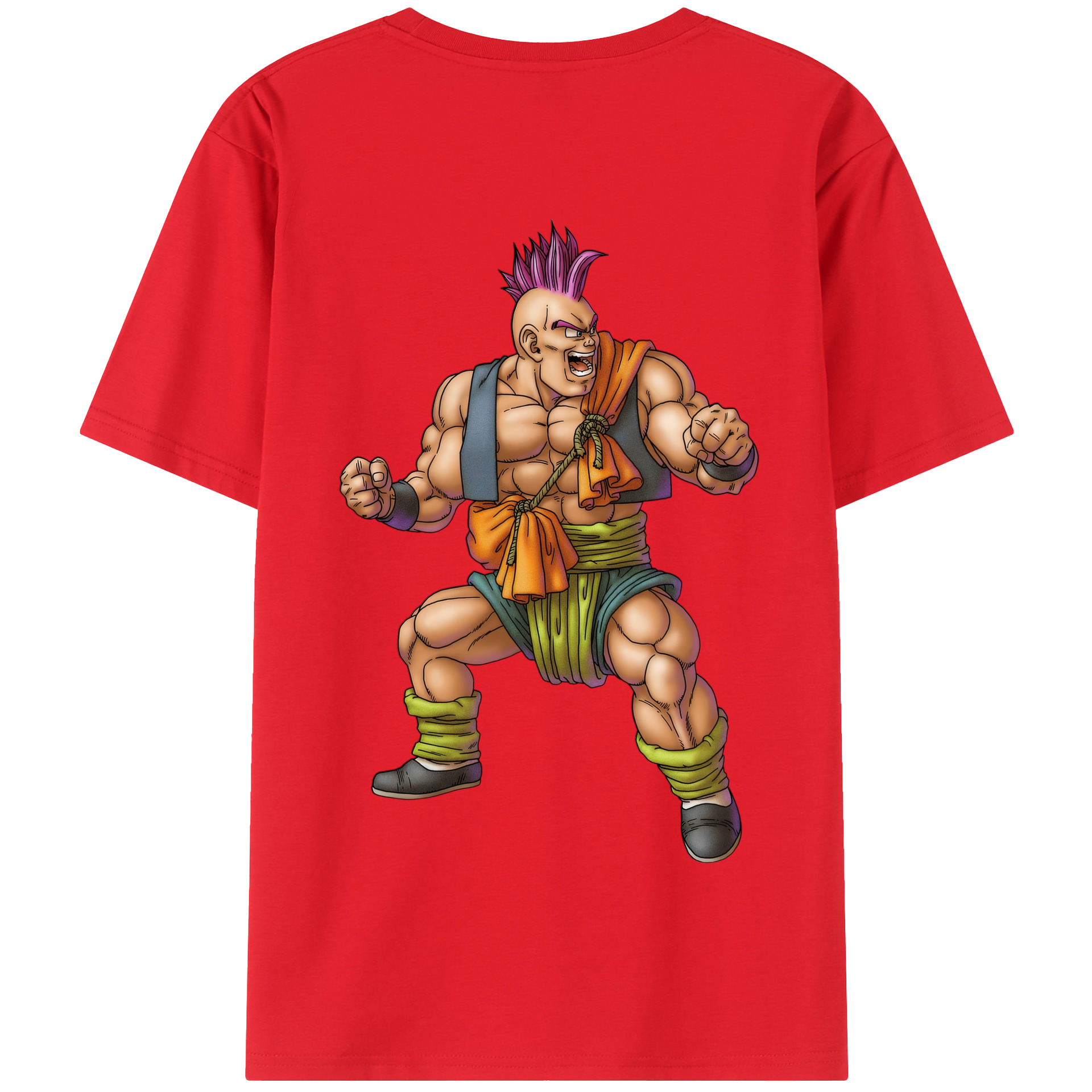 （画像用） ドラゴンクエスト Doragon Kuesuto Dragon Quest 綿100％半袖Tシャツ（背面プリント）