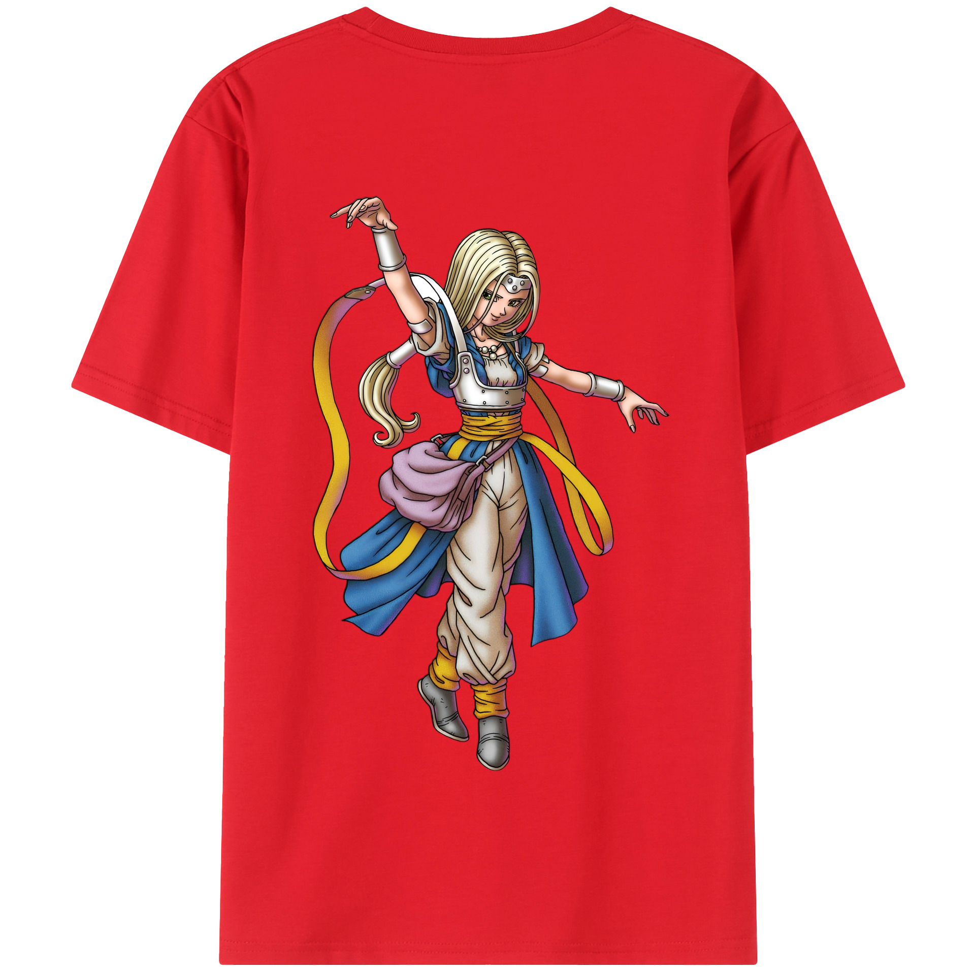 （画像用） ドラゴンクエスト Doragon Kuesuto Dragon Quest 綿100％半袖Tシャツ（背面プリント）