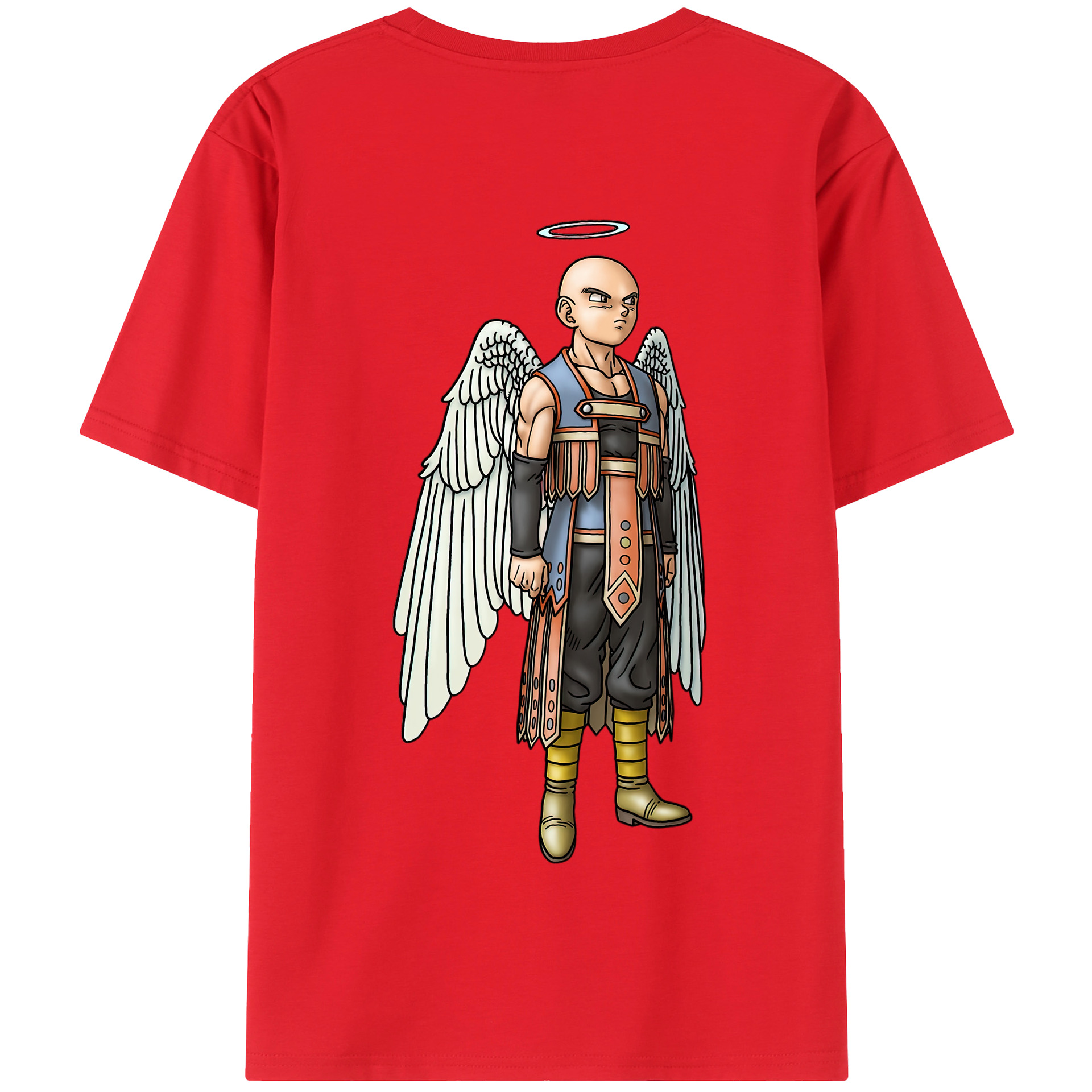 （画像用） ドラゴンクエスト Doragon Kuesuto Dragon Quest 綿100％半袖Tシャツ（背面プリント）