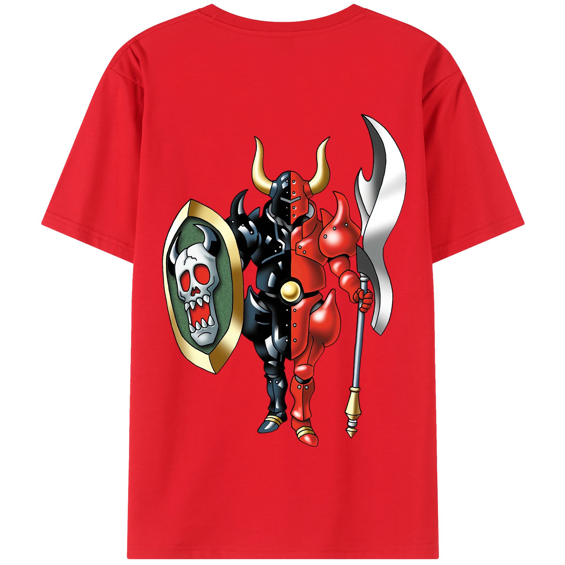 （画像用） ドラゴンクエスト Doragon Kuesuto Dragon Quest 綿100％半袖Tシャツ（背面プリント）