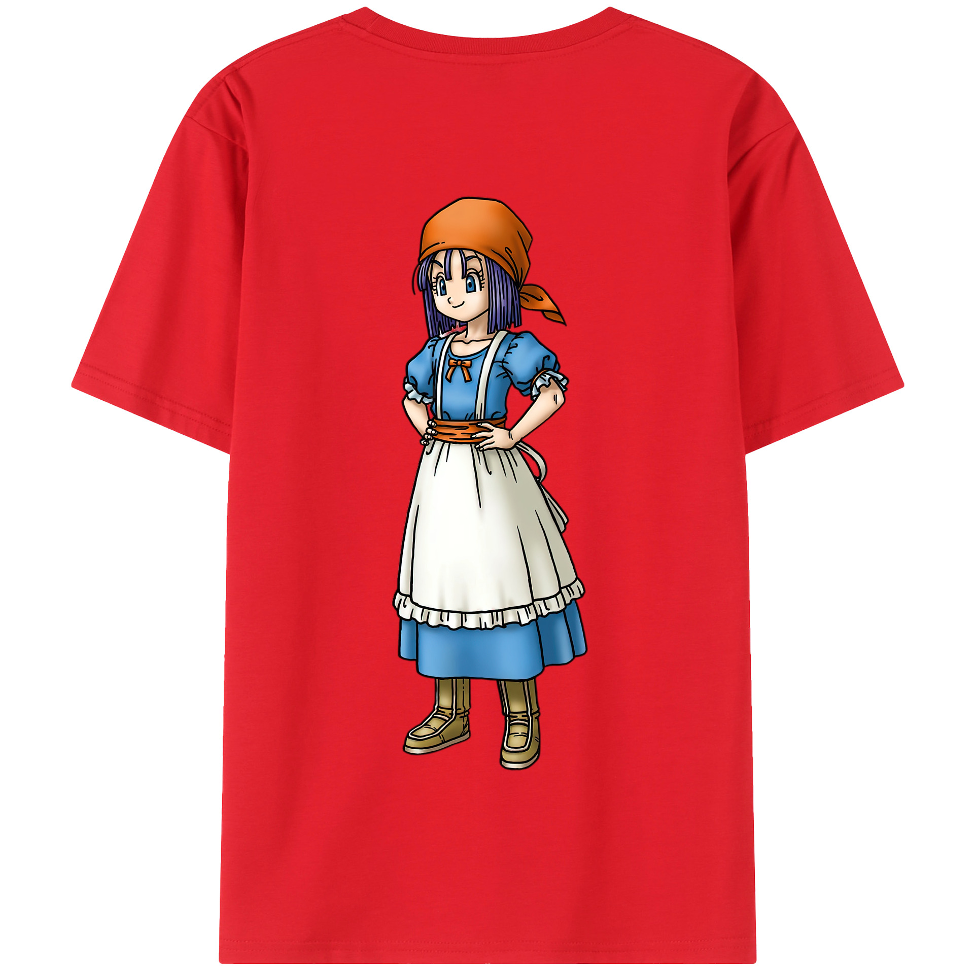 （画像用） ドラゴンクエスト Doragon Kuesuto Dragon Quest 綿100％半袖Tシャツ（背面プリント）