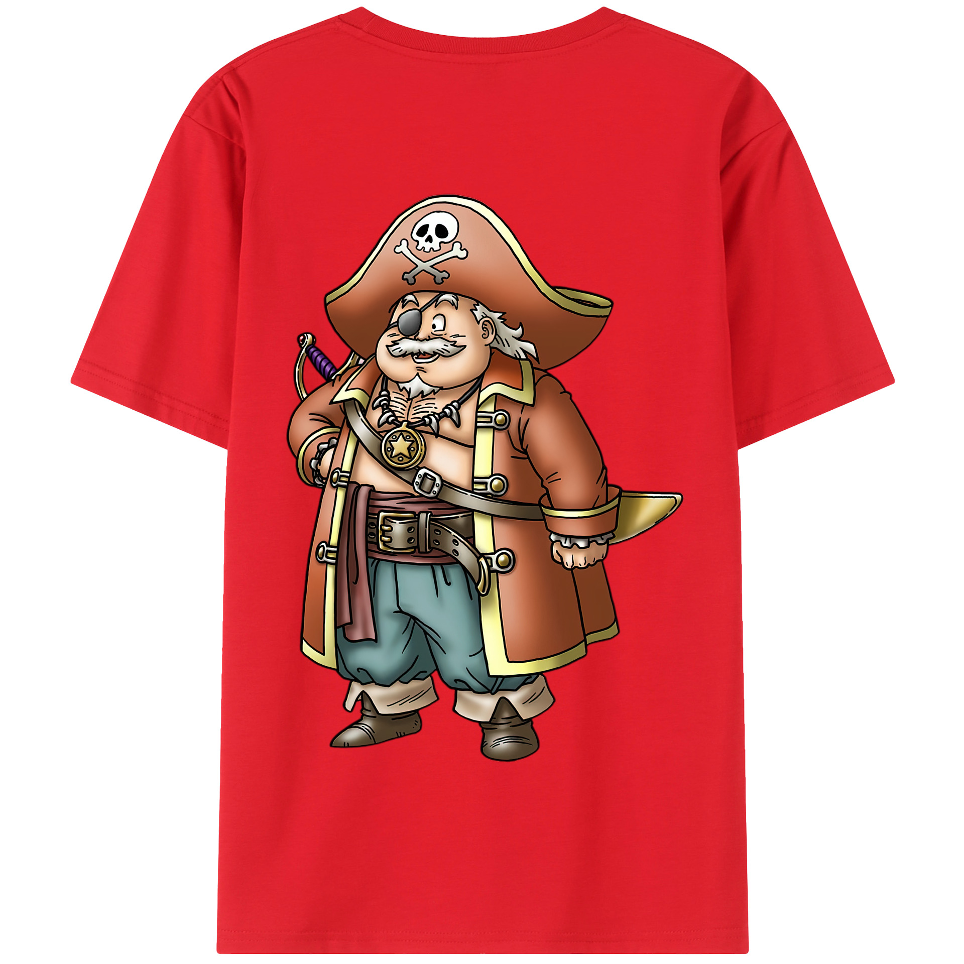 （画像用） ドラゴンクエスト Doragon Kuesuto Dragon Quest 綿100％半袖Tシャツ（背面プリント）