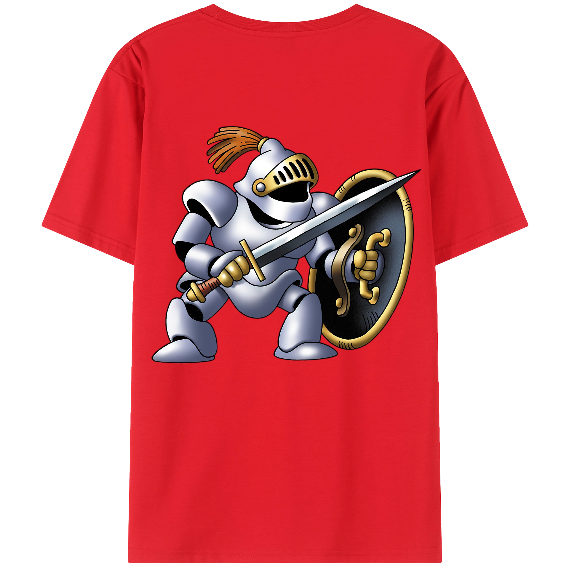 （画像用） ドラゴンクエスト Doragon Kuesuto Dragon Quest 綿100％半袖Tシャツ（背面プリント）