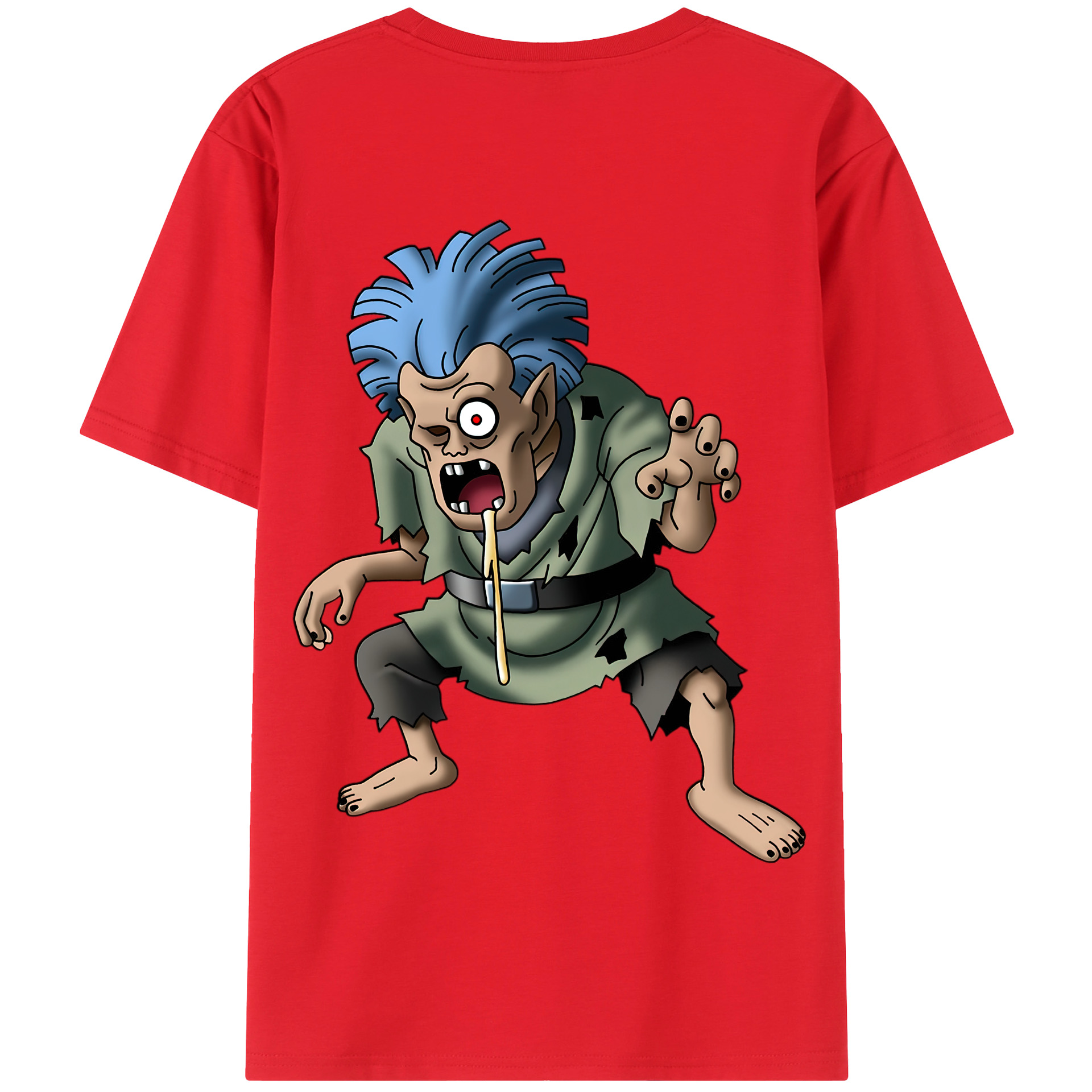 （画像用） ドラゴンクエスト Doragon Kuesuto Dragon Quest 綿100％半袖Tシャツ（背面プリント）