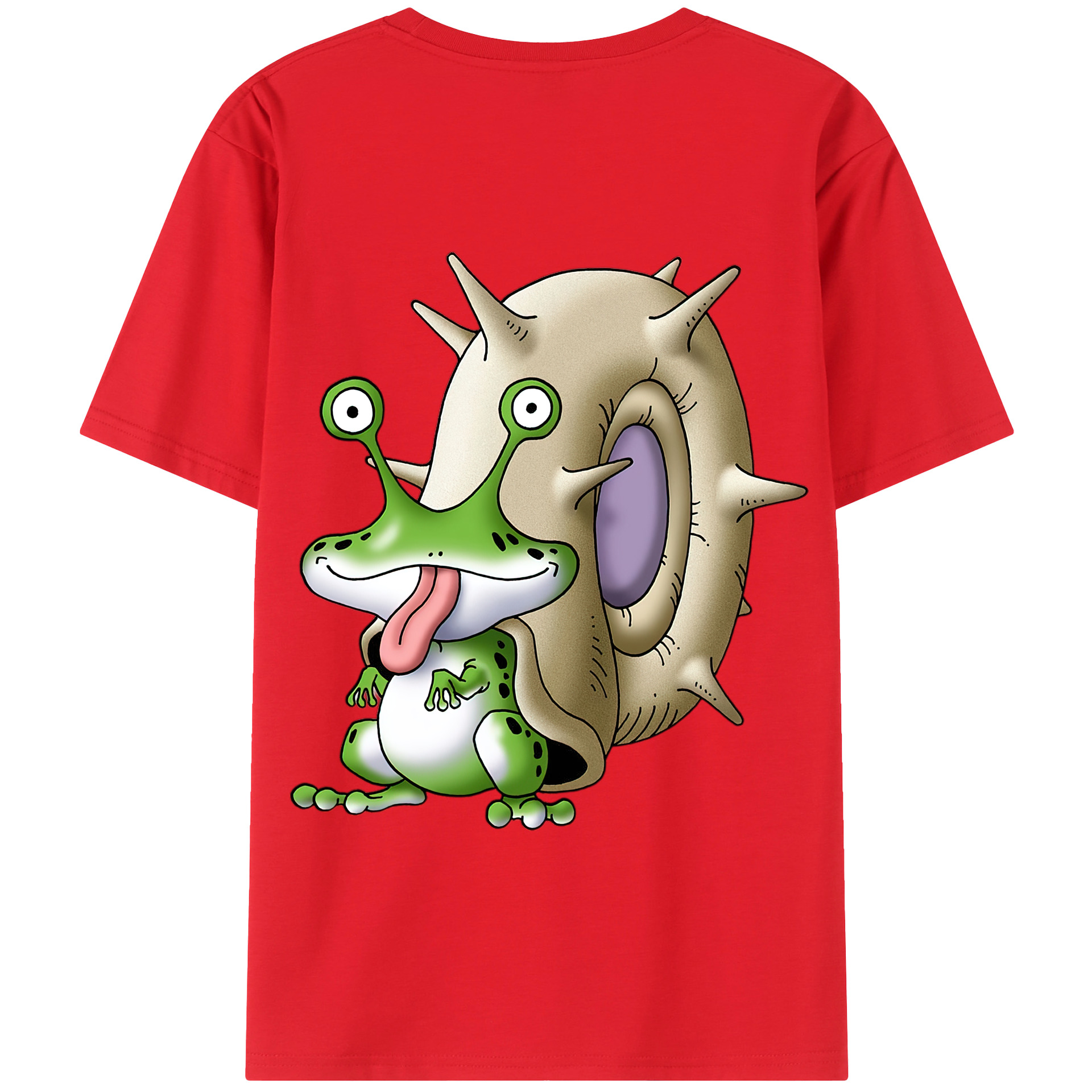 （画像用） ドラゴンクエスト Doragon Kuesuto Dragon Quest 綿100％半袖Tシャツ（背面プリント）