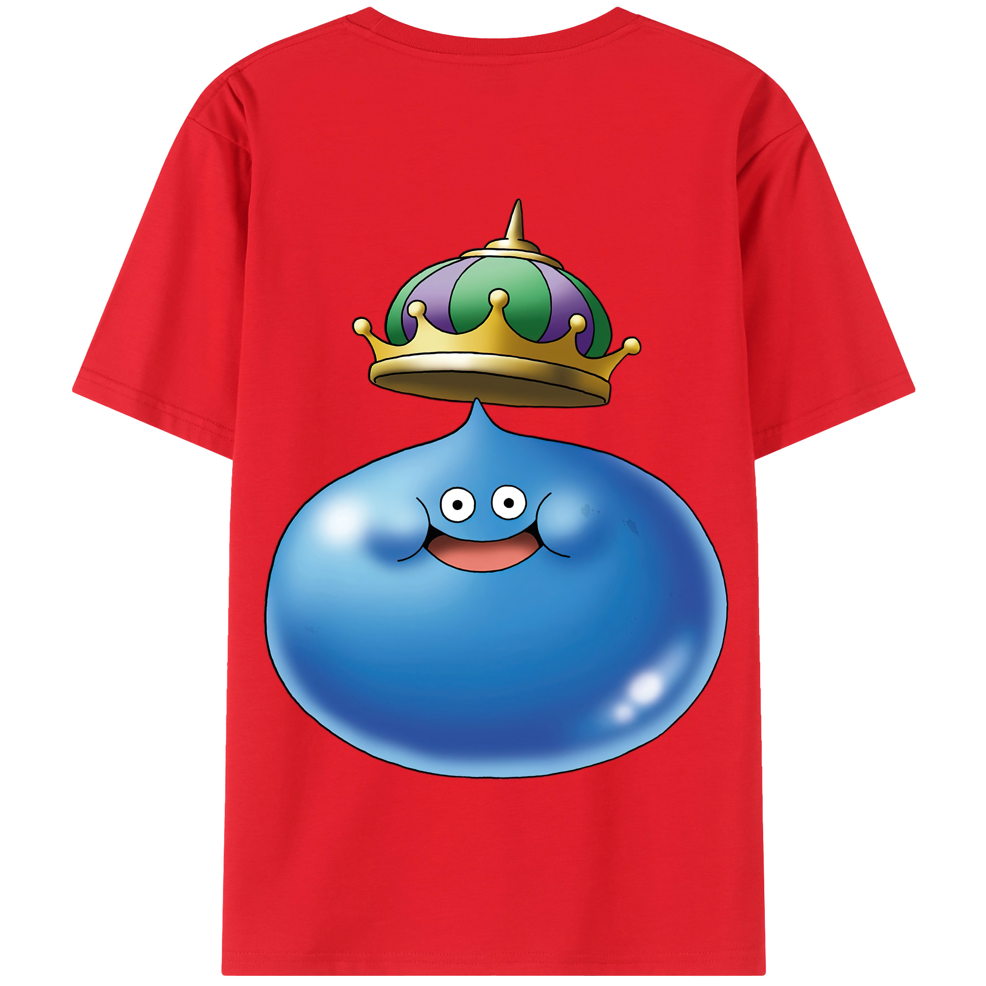 （画像用） ドラゴンクエスト Doragon Kuesuto Dragon Quest 綿100％半袖Tシャツ（背面プリント）