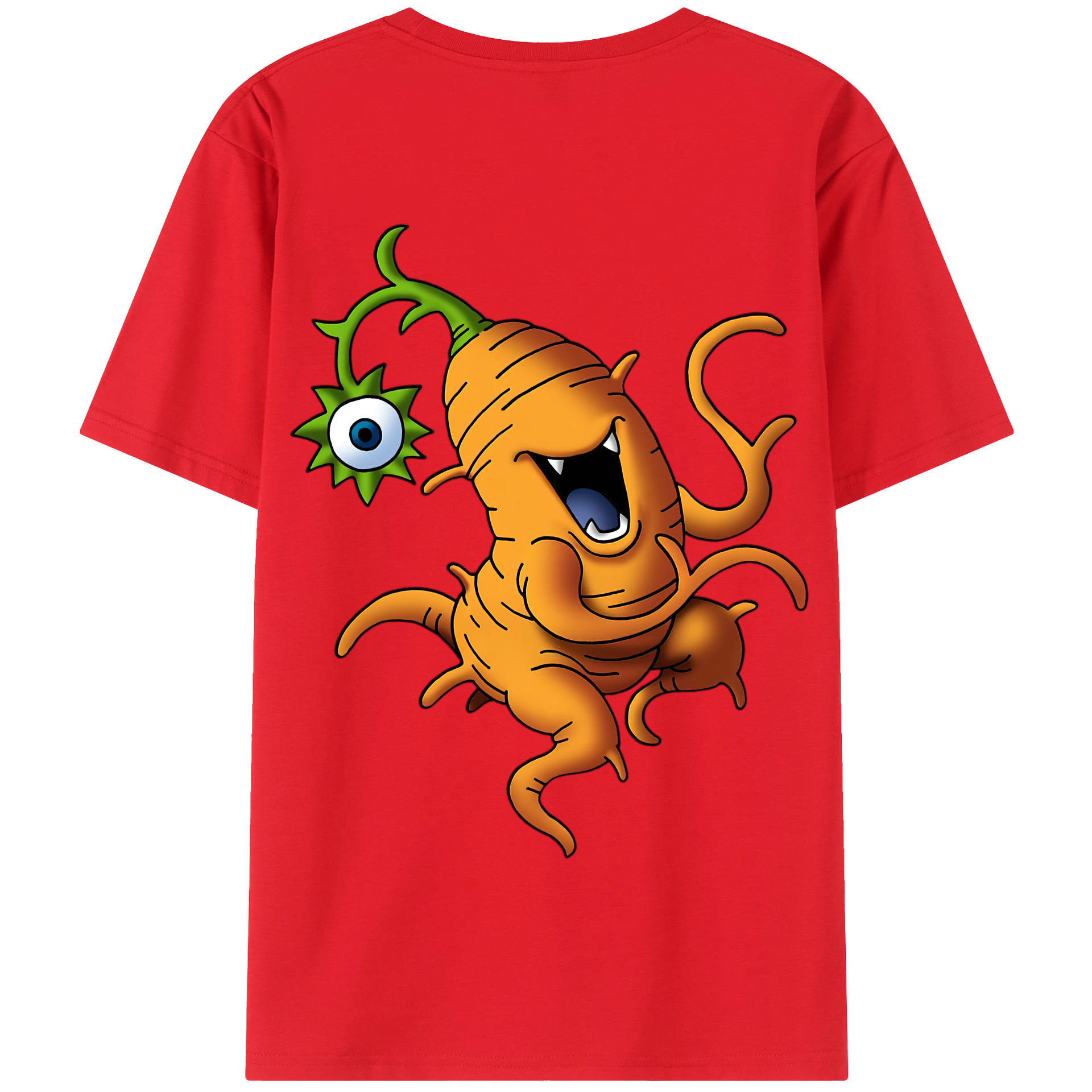 （画像用） ドラゴンクエスト Doragon Kuesuto Dragon Quest 綿100％半袖Tシャツ（背面プリント）