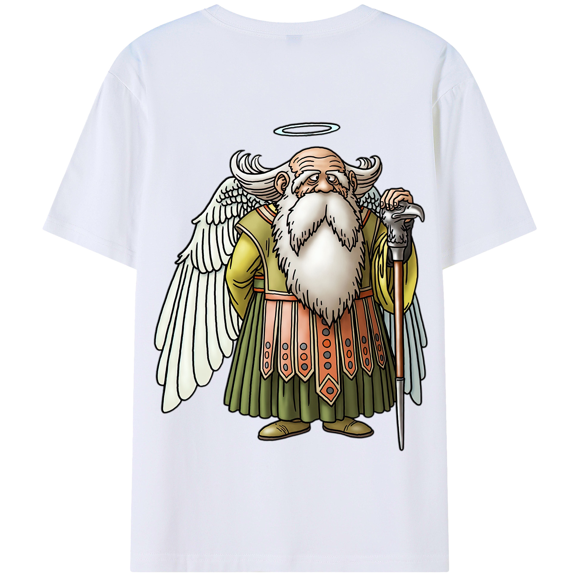 （画像用） ドラゴンクエスト Doragon Kuesuto Dragon Quest 綿100％半袖Tシャツ（背面プリント）