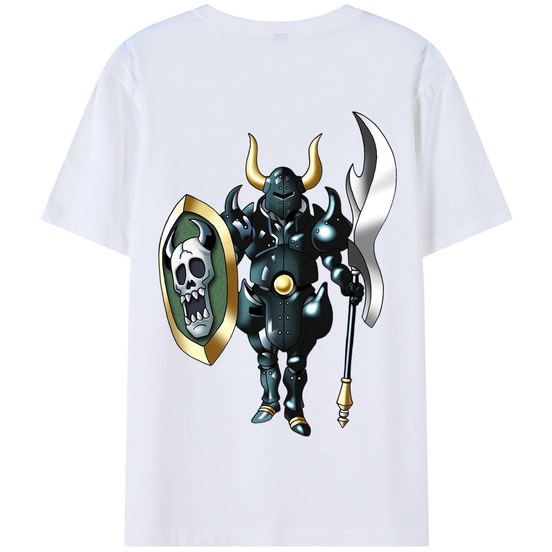 （画像用） ドラゴンクエスト Doragon Kuesuto Dragon Quest 綿100％半袖Tシャツ（背面プリント）