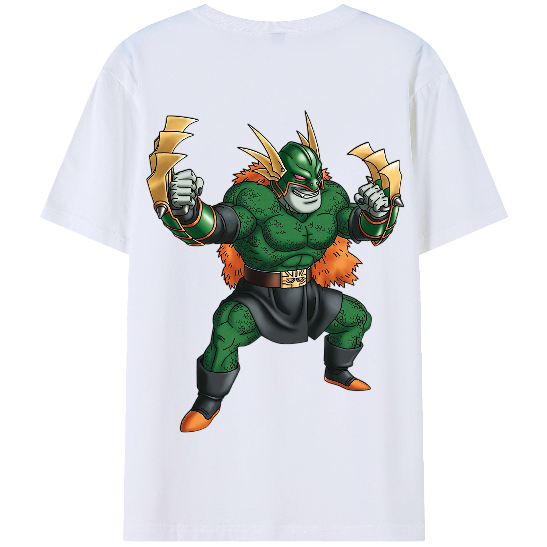 （画像用） ドラゴンクエスト Doragon Kuesuto Dragon Quest 綿100％半袖Tシャツ（背面プリント）