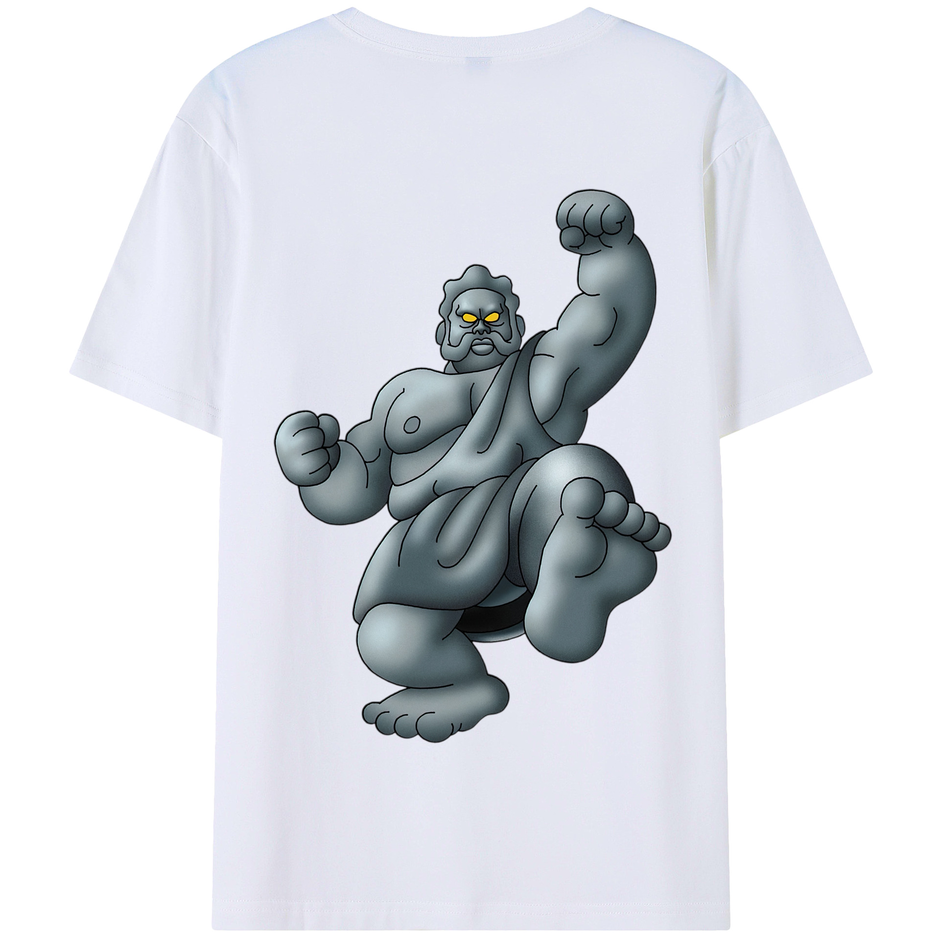 （画像用） ドラゴンクエスト Doragon Kuesuto Dragon Quest 綿100％半袖Tシャツ（背面プリント）