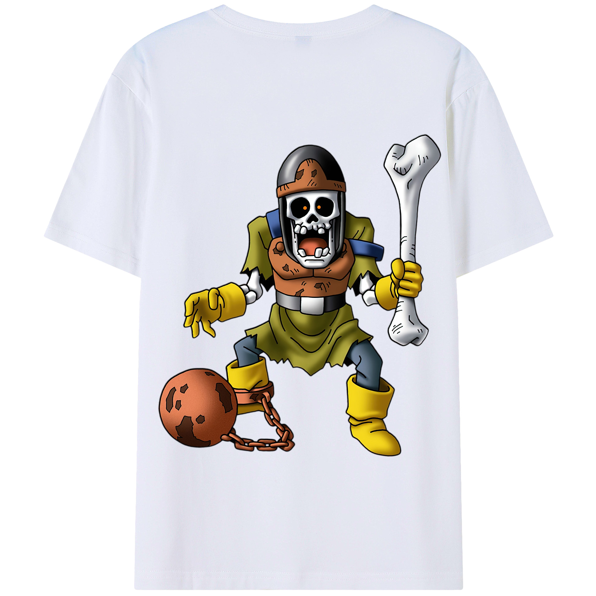 （画像用） ドラゴンクエスト Doragon Kuesuto Dragon Quest 綿100％半袖Tシャツ（背面プリント）