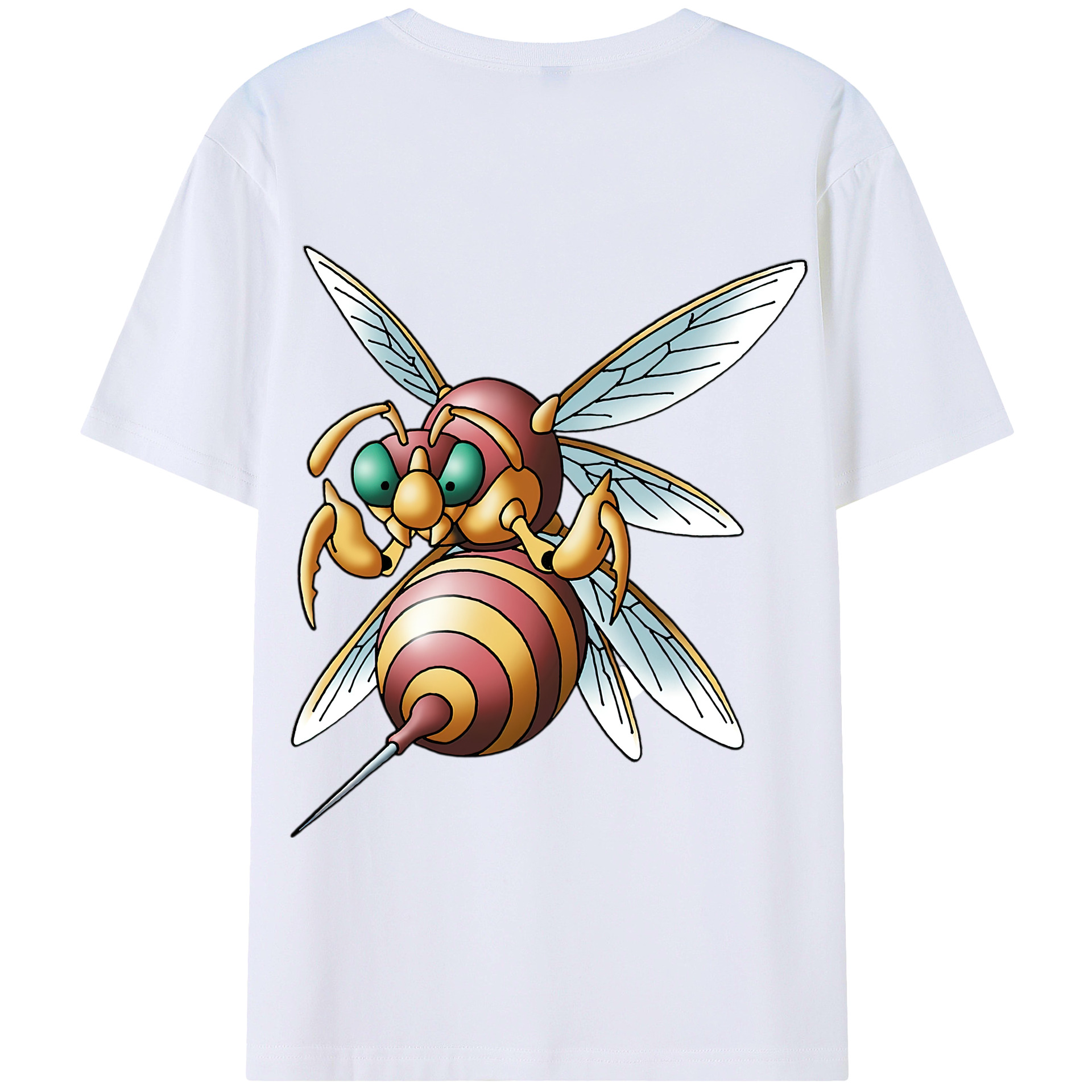 （画像用） ドラゴンクエスト Doragon Kuesuto Dragon Quest 綿100％半袖Tシャツ（背面プリント）