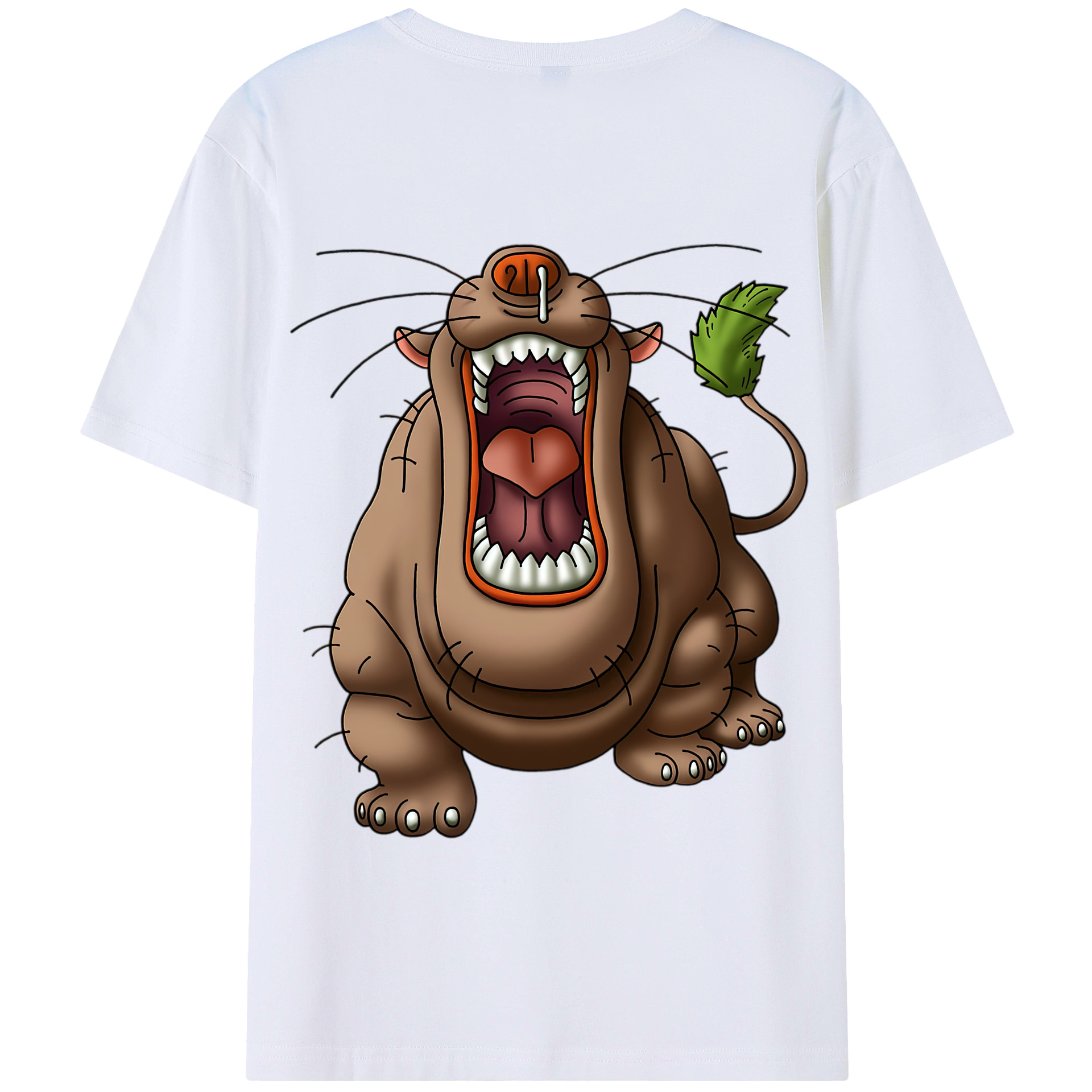 （画像用） ドラゴンクエスト Doragon Kuesuto Dragon Quest 綿100％半袖Tシャツ（背面プリント）