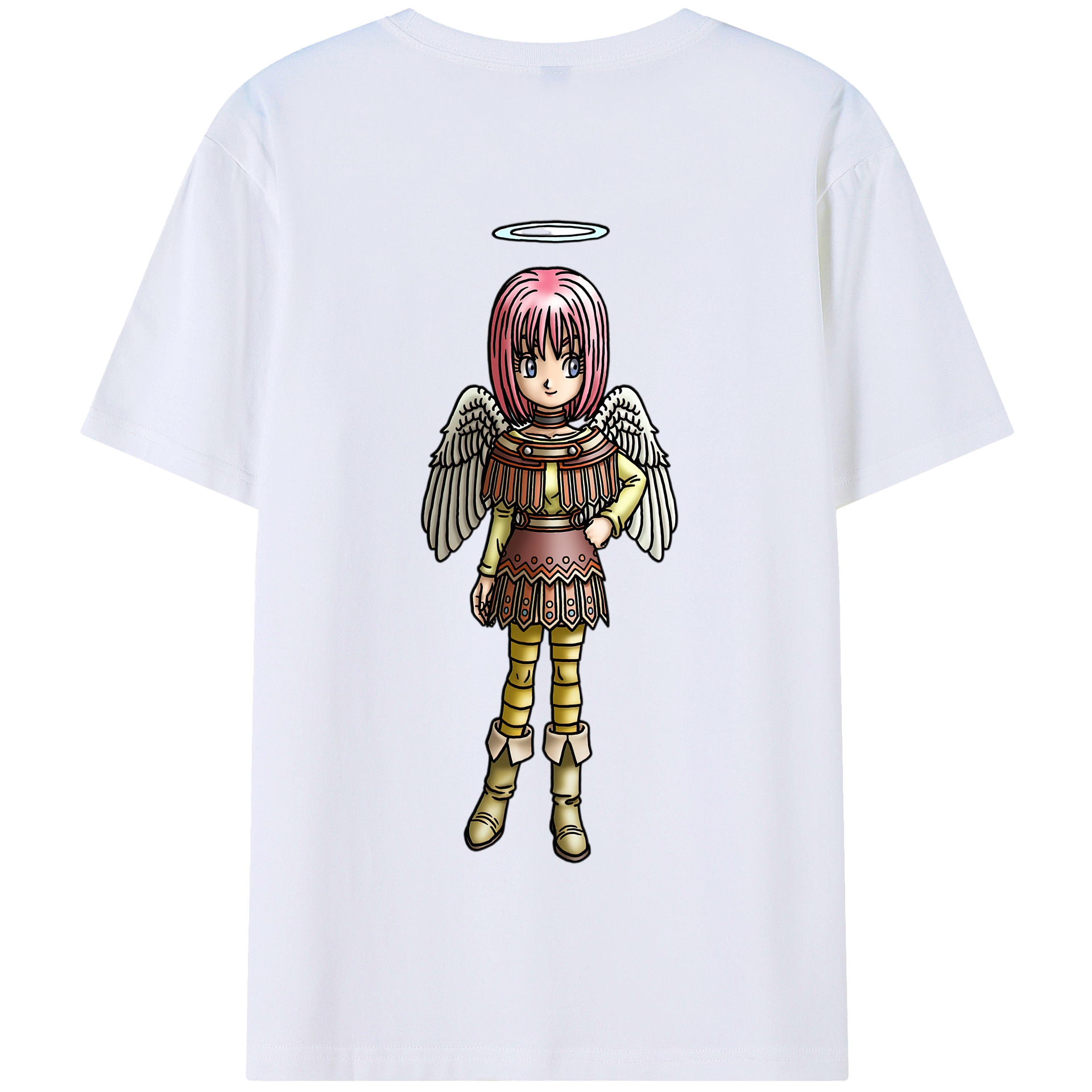 （画像用） ドラゴンクエスト Doragon Kuesuto Dragon Quest 綿100％半袖Tシャツ（背面プリント）