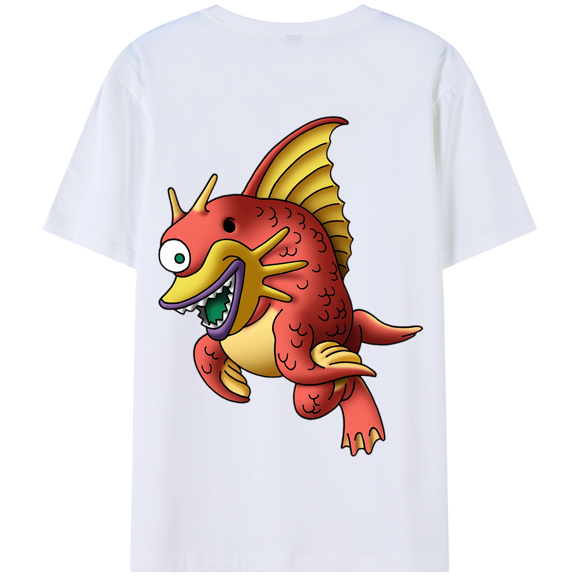 （画像用） ドラゴンクエスト Doragon Kuesuto Dragon Quest 綿100％半袖Tシャツ（背面プリント）