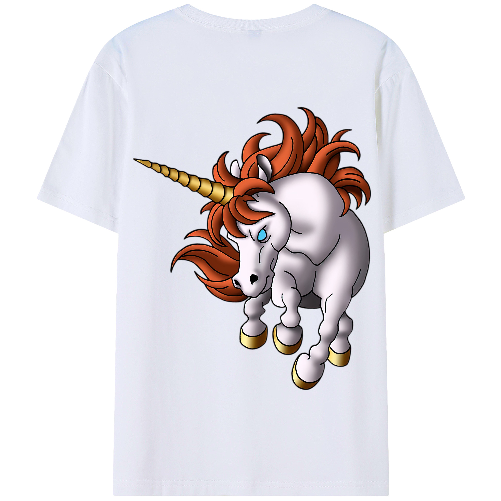 （画像用） ドラゴンクエスト Doragon Kuesuto Dragon Quest 綿100％半袖Tシャツ（背面プリント）