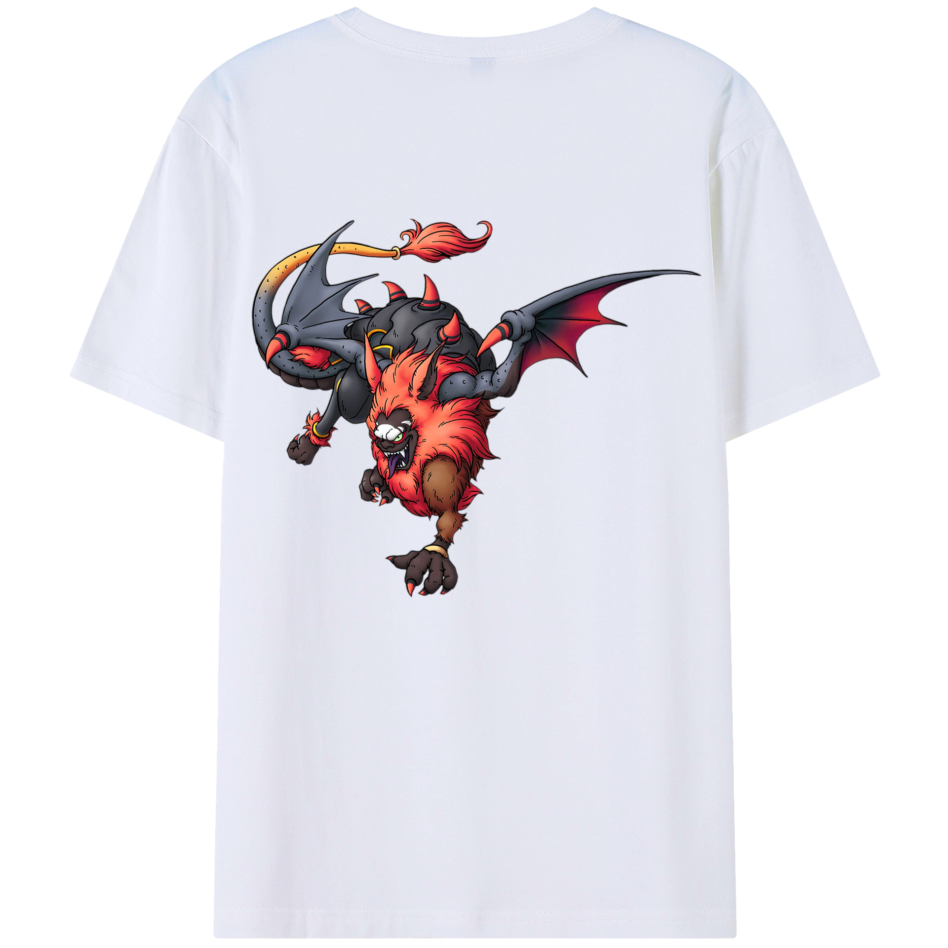 （画像用） ドラゴンクエスト Doragon Kuesuto Dragon Quest 綿100％半袖Tシャツ（背面プリント）