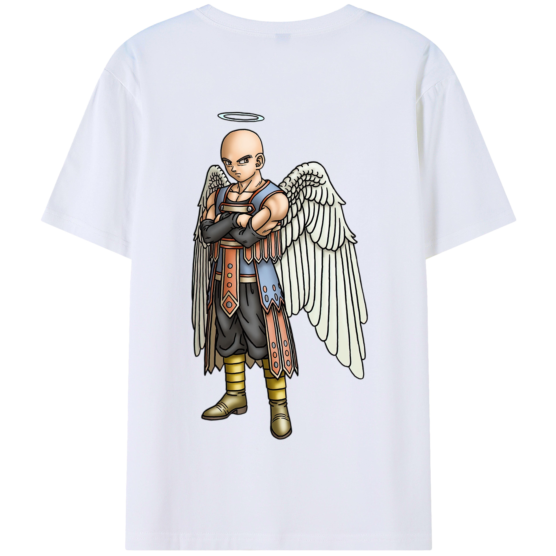 （画像用） ドラゴンクエスト Doragon Kuesuto Dragon Quest 綿100％半袖Tシャツ（背面プリント）