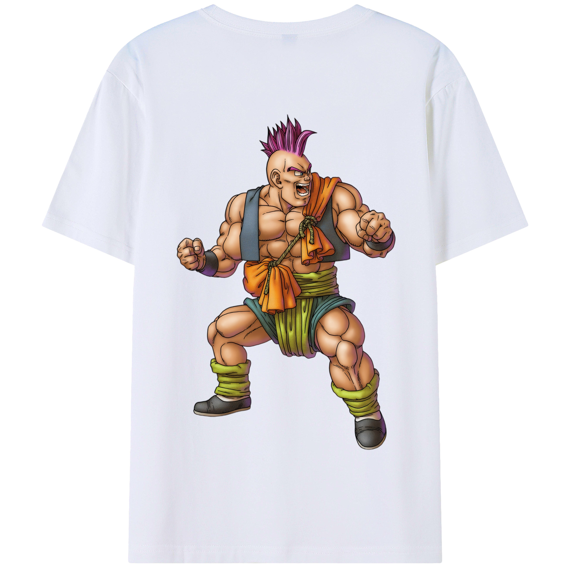 （画像用） ドラゴンクエスト Doragon Kuesuto Dragon Quest 綿100％半袖Tシャツ（背面プリント）