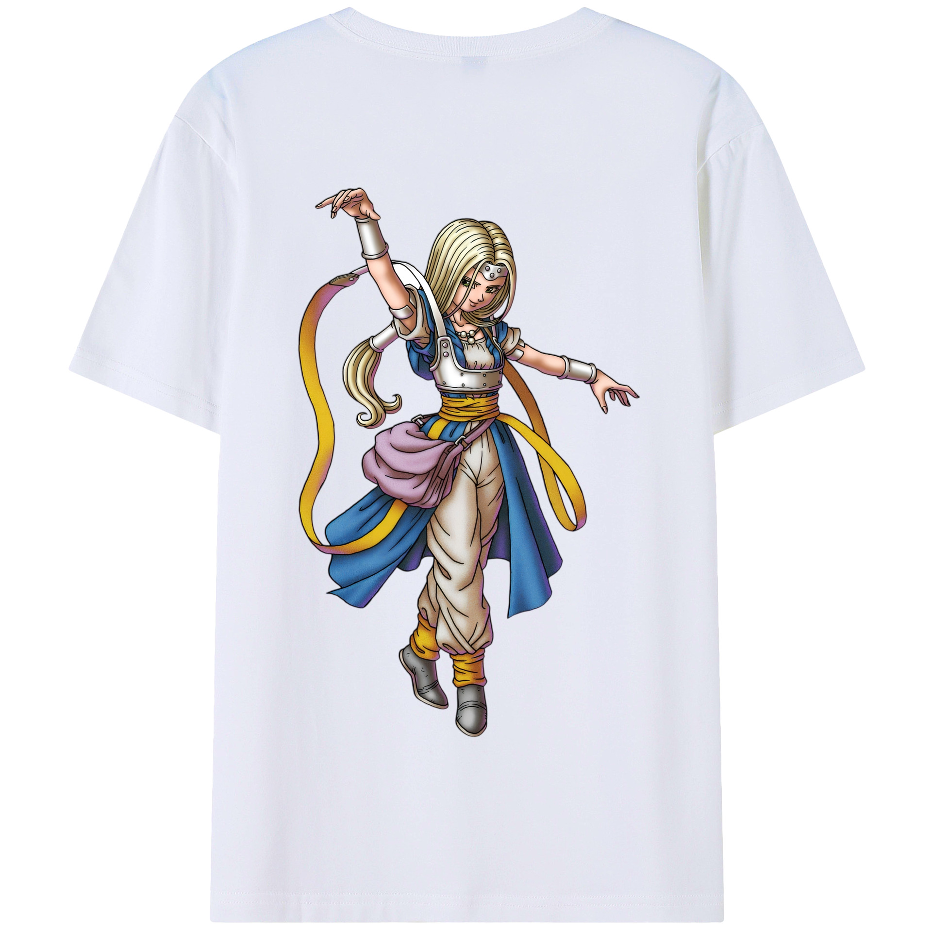 （画像用） ドラゴンクエスト Doragon Kuesuto Dragon Quest 綿100％半袖Tシャツ（背面プリント）