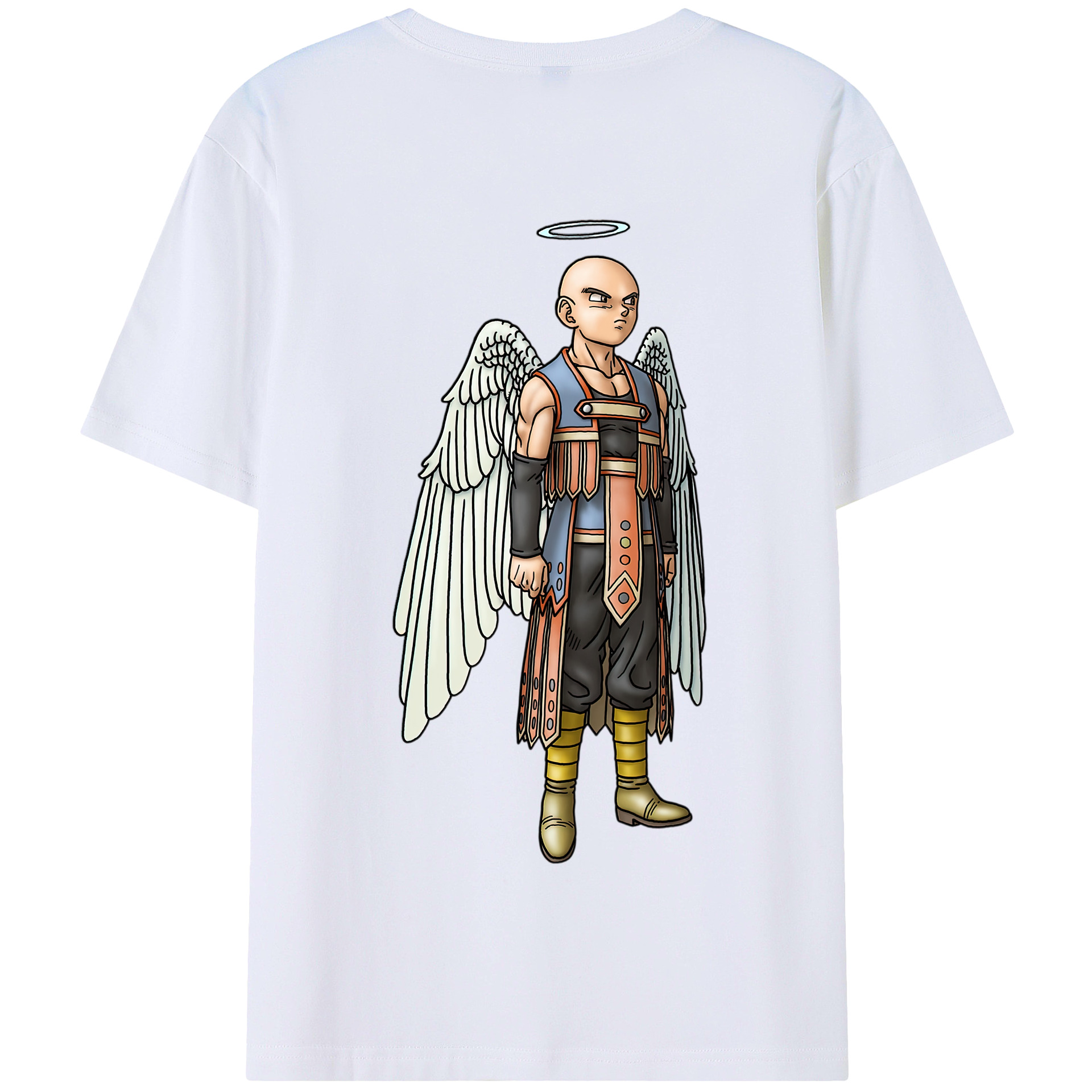 （画像用） ドラゴンクエスト Doragon Kuesuto Dragon Quest 綿100％半袖Tシャツ（背面プリント）