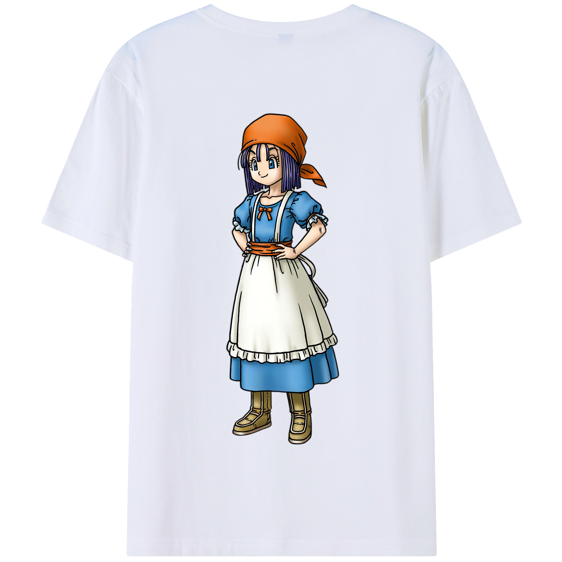 （画像用） ドラゴンクエスト Doragon Kuesuto Dragon Quest 綿100％半袖Tシャツ（背面プリント）