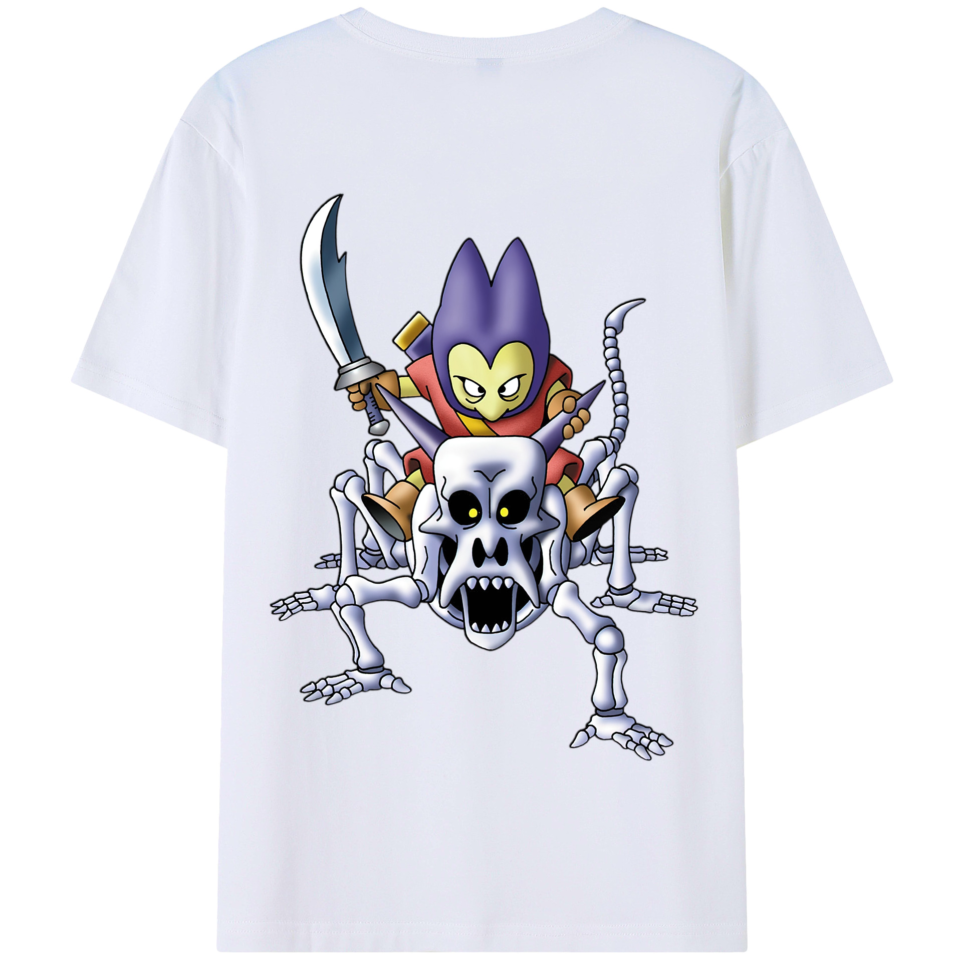 （画像用） ドラゴンクエスト Doragon Kuesuto Dragon Quest 綿100％半袖Tシャツ（背面プリント）