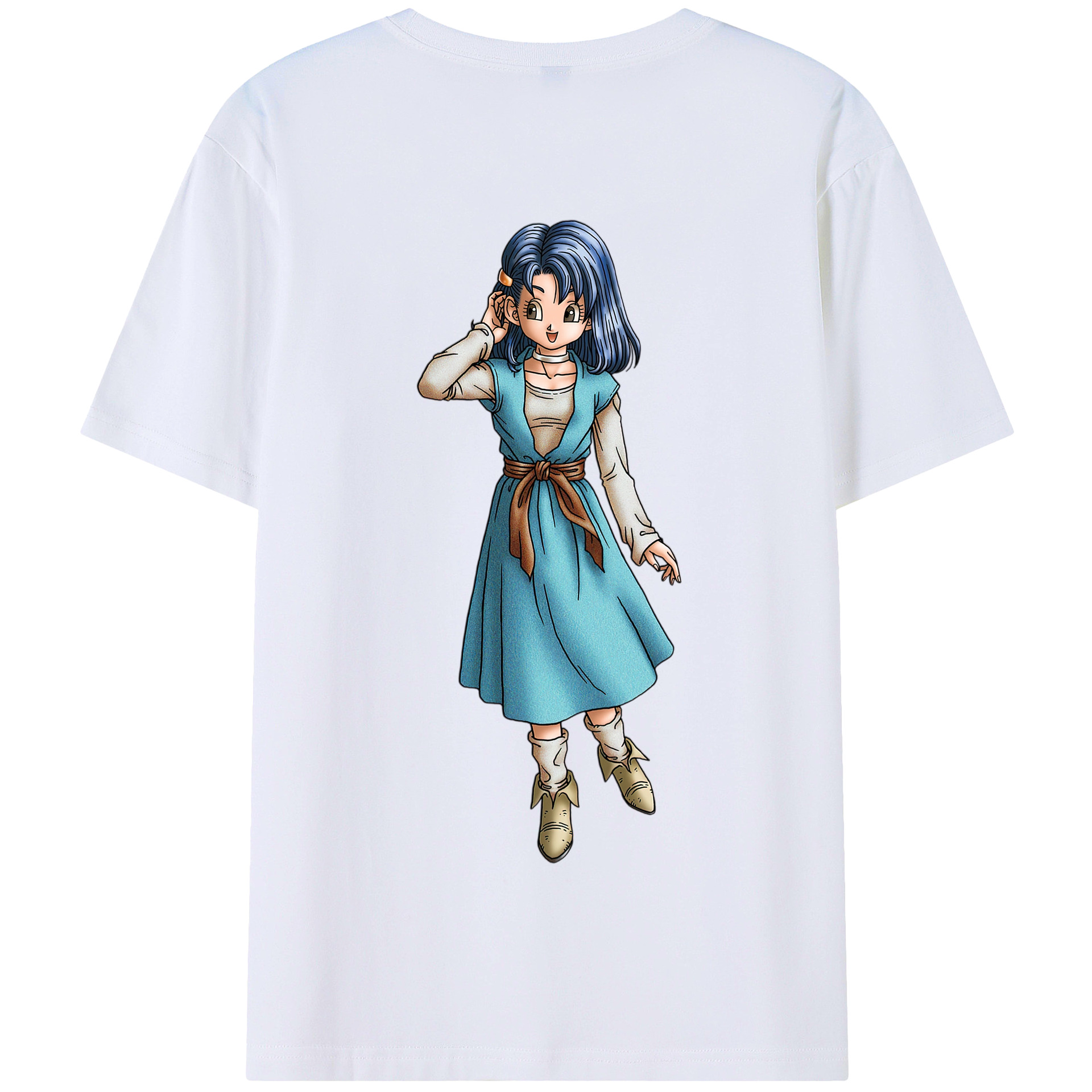 （画像用） ドラゴンクエスト Doragon Kuesuto Dragon Quest 綿100％半袖Tシャツ（背面プリント）