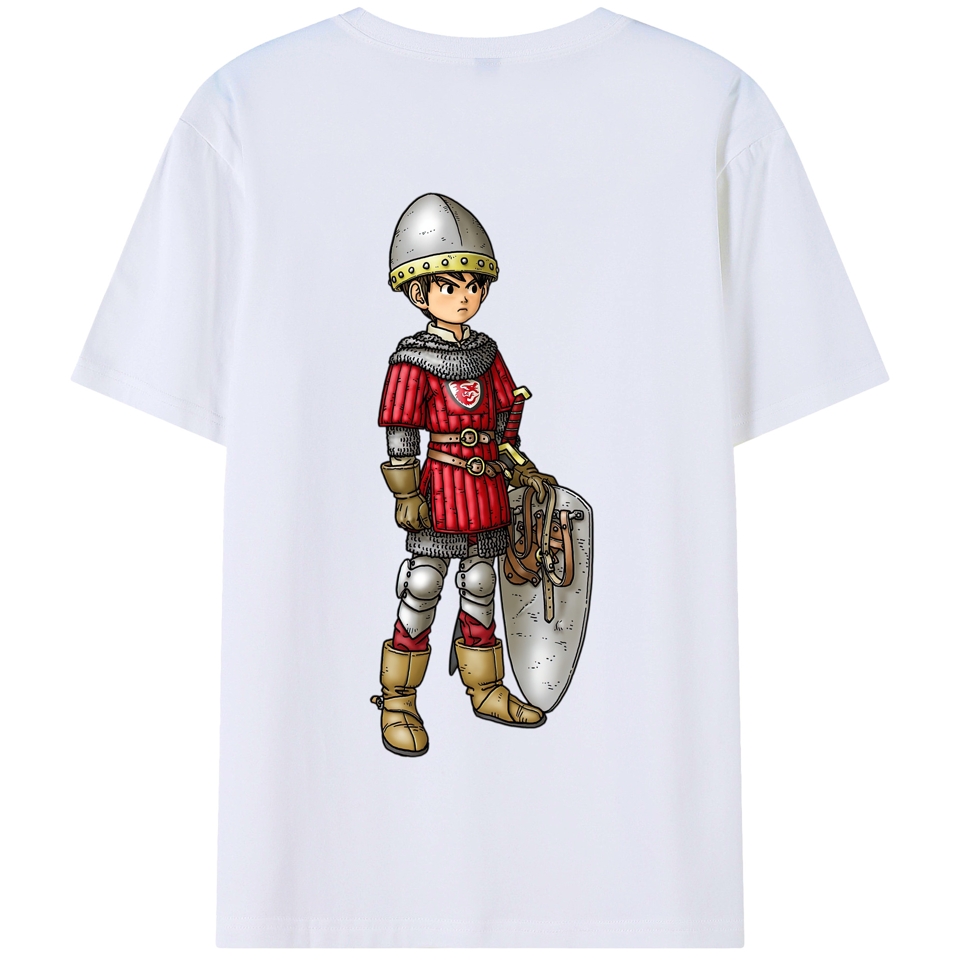 （画像用） ドラゴンクエスト Doragon Kuesuto Dragon Quest 綿100％半袖Tシャツ（背面プリント）
