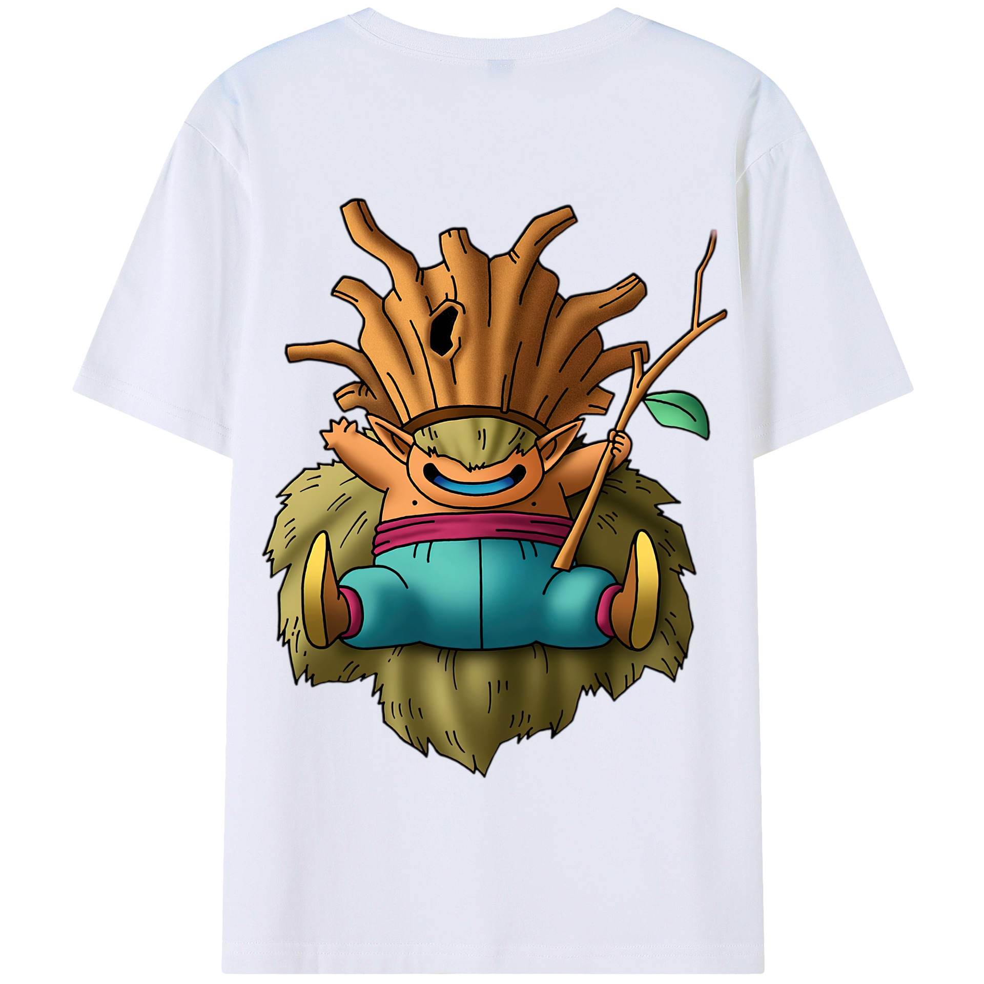 （画像用） ドラゴンクエスト Doragon Kuesuto Dragon Quest 綿100％半袖Tシャツ（背面プリント）