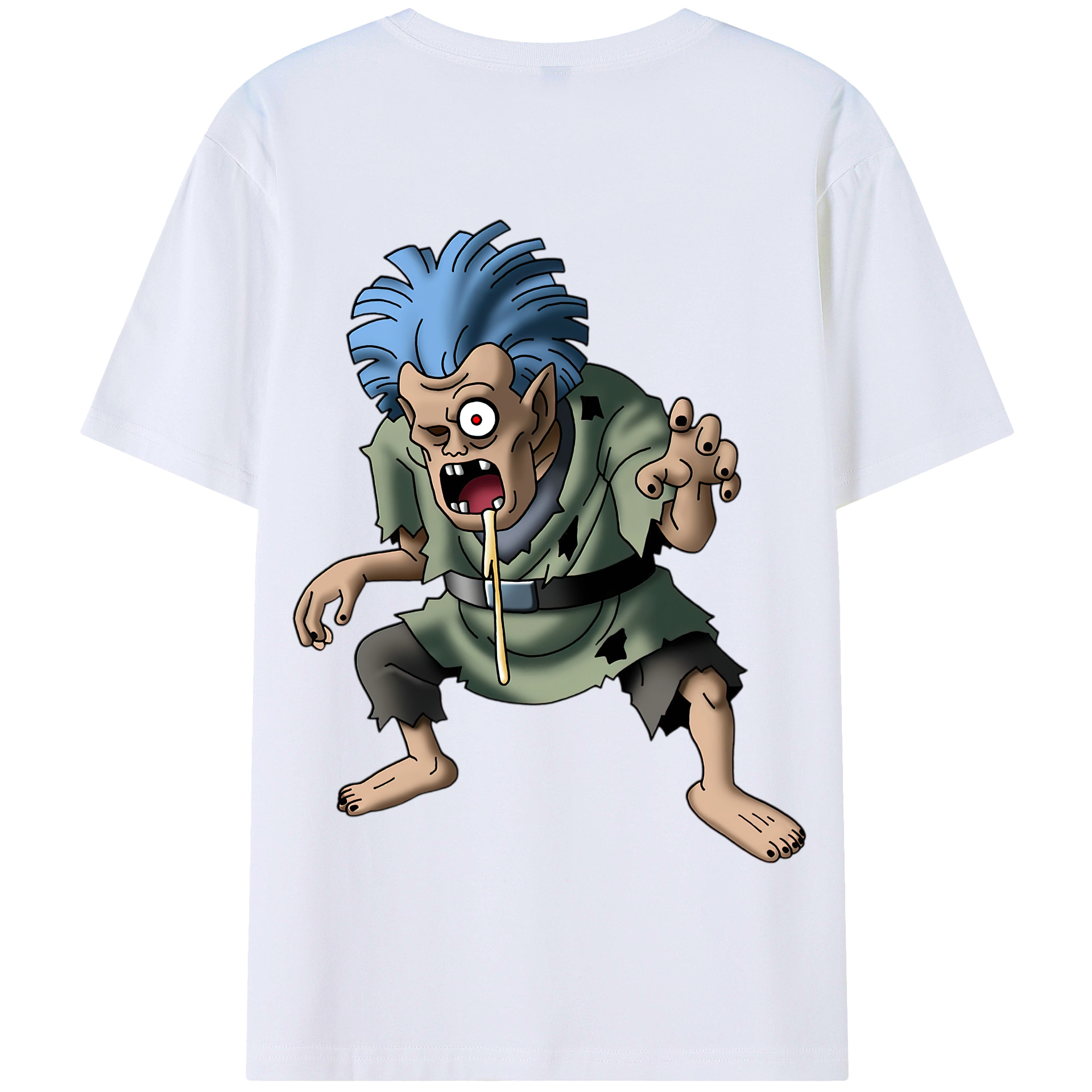 （画像用） ドラゴンクエスト Doragon Kuesuto Dragon Quest 綿100％半袖Tシャツ（背面プリント）