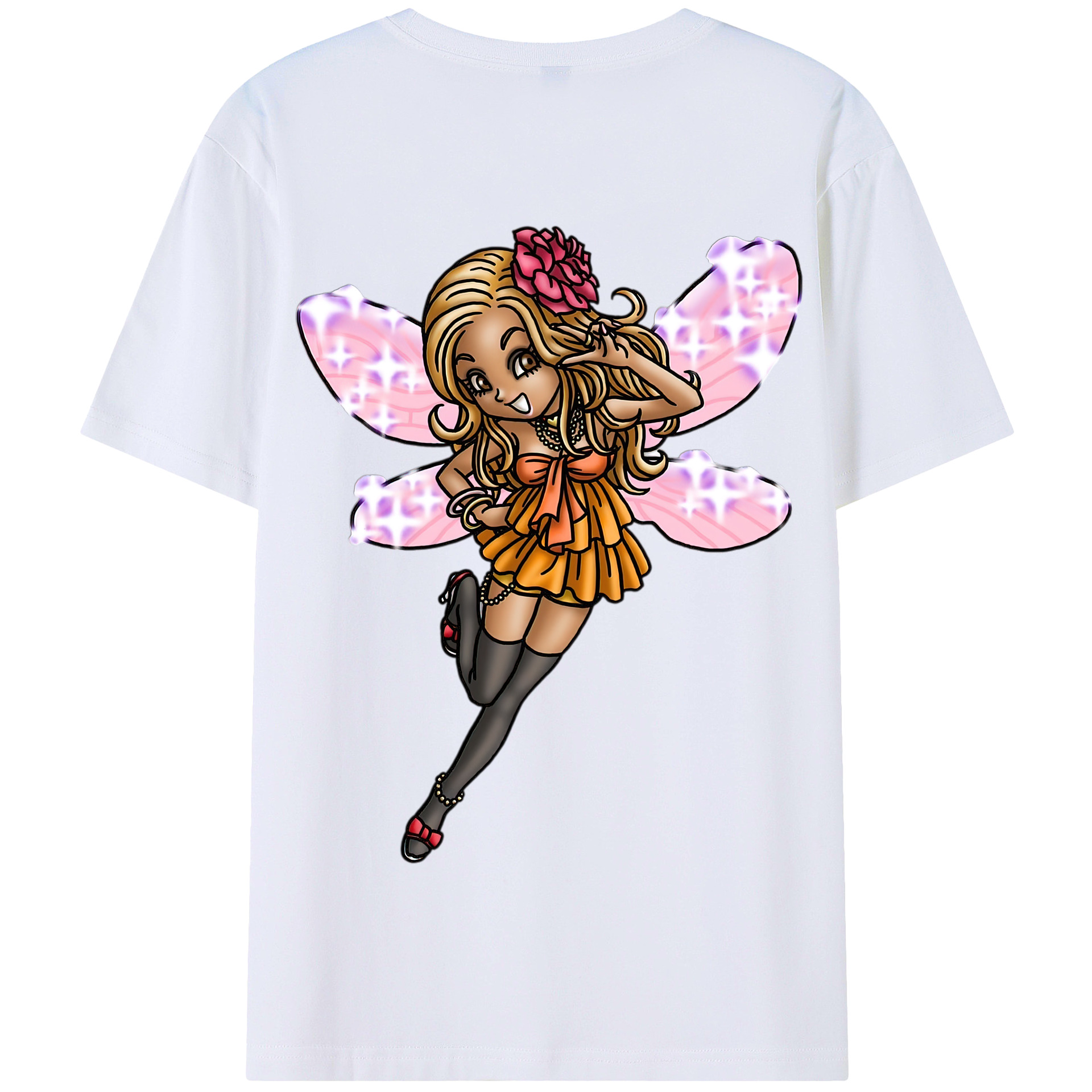 （画像用） ドラゴンクエスト Doragon Kuesuto Dragon Quest 綿100％半袖Tシャツ（背面プリント）