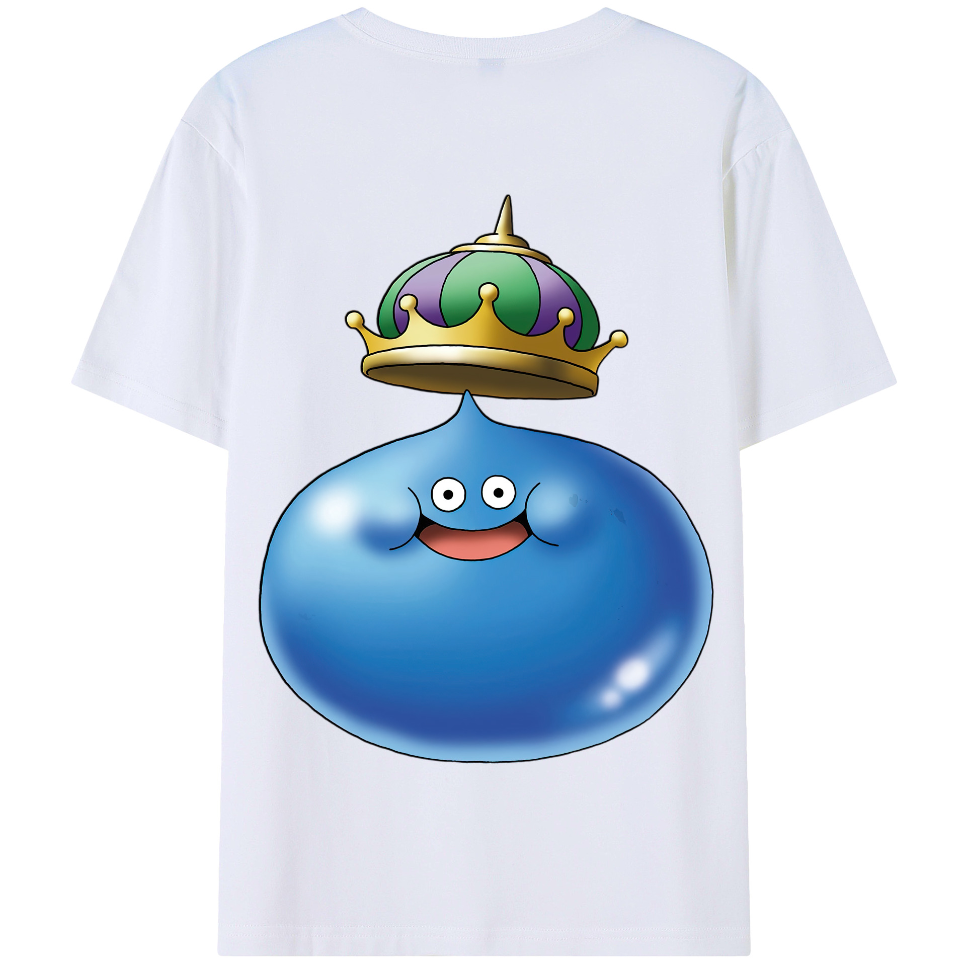 （画像用） ドラゴンクエスト Doragon Kuesuto Dragon Quest 綿100％半袖Tシャツ（背面プリント）