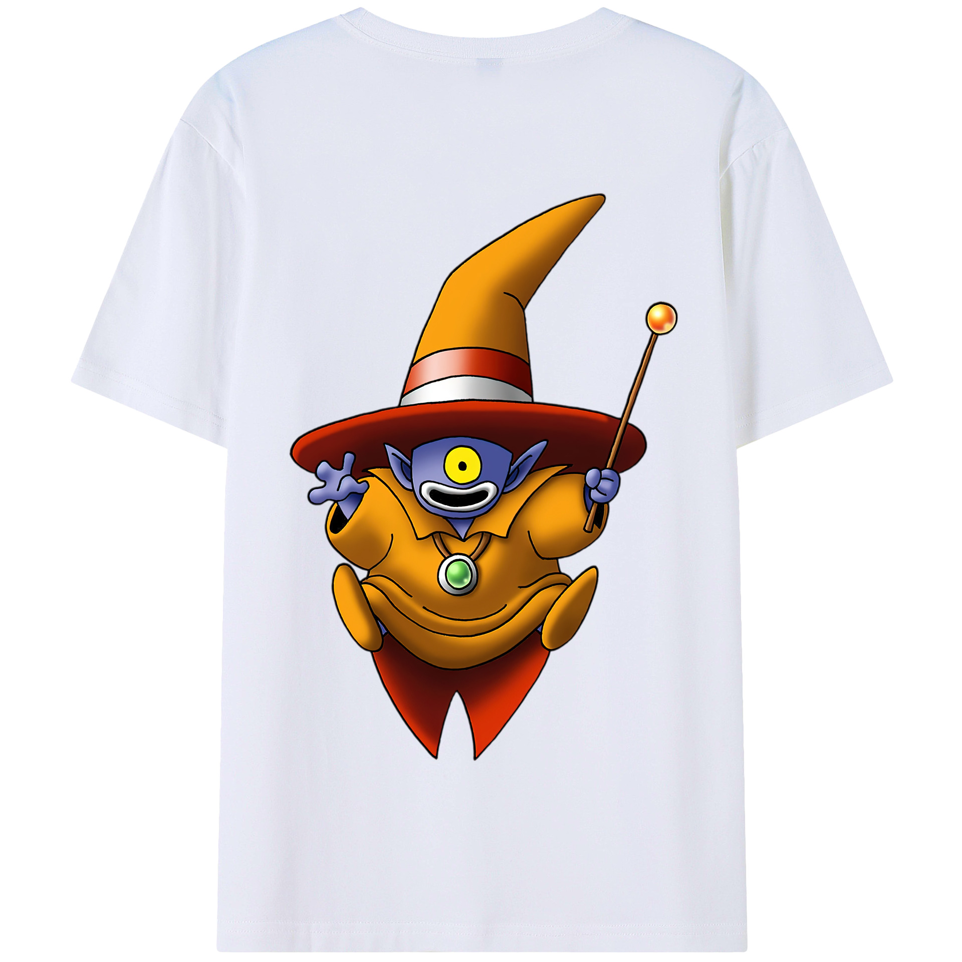 （画像用） ドラゴンクエスト Doragon Kuesuto Dragon Quest 綿100％半袖Tシャツ（背面プリント）