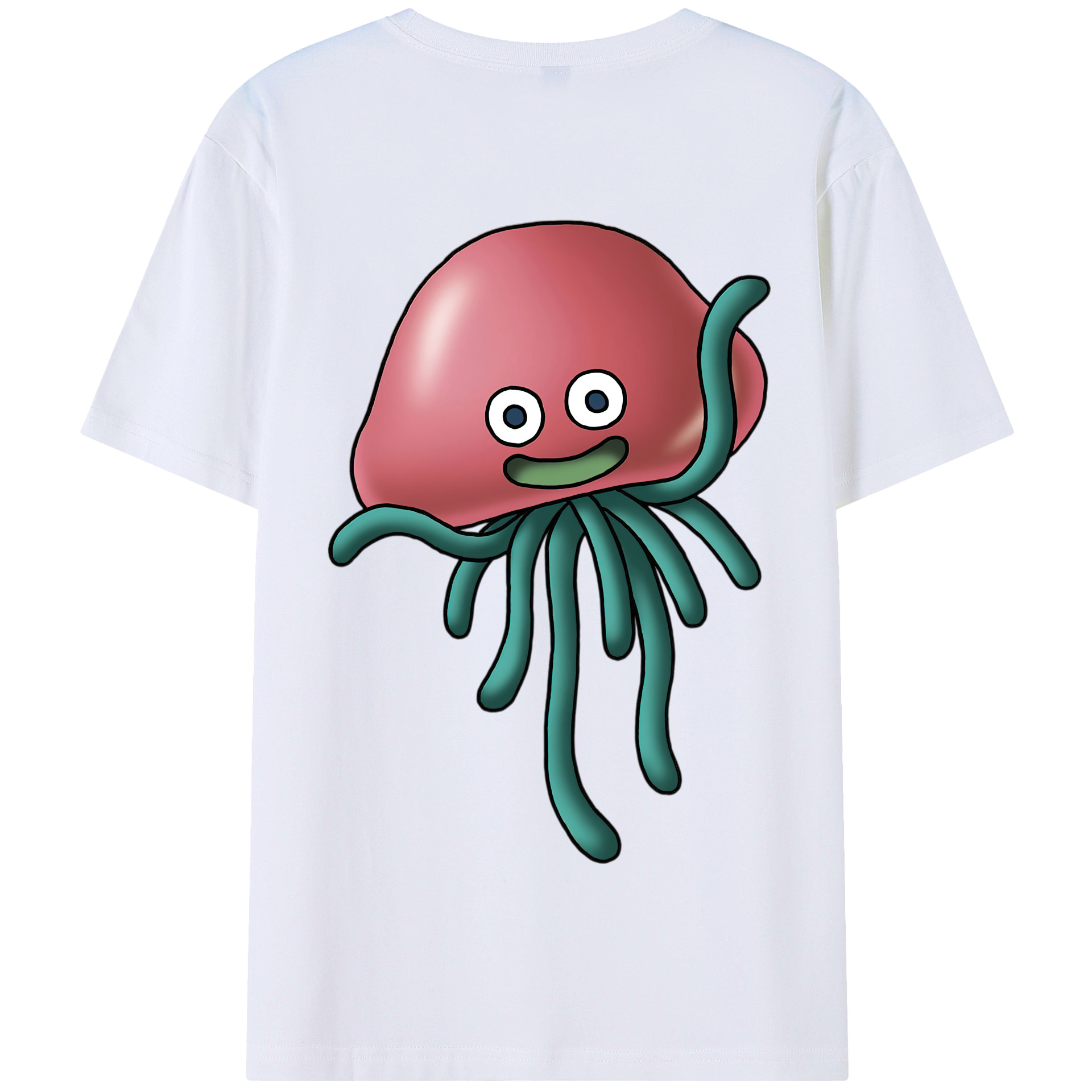 （画像用） ドラゴンクエスト Doragon Kuesuto Dragon Quest 綿100％半袖Tシャツ（背面プリント）