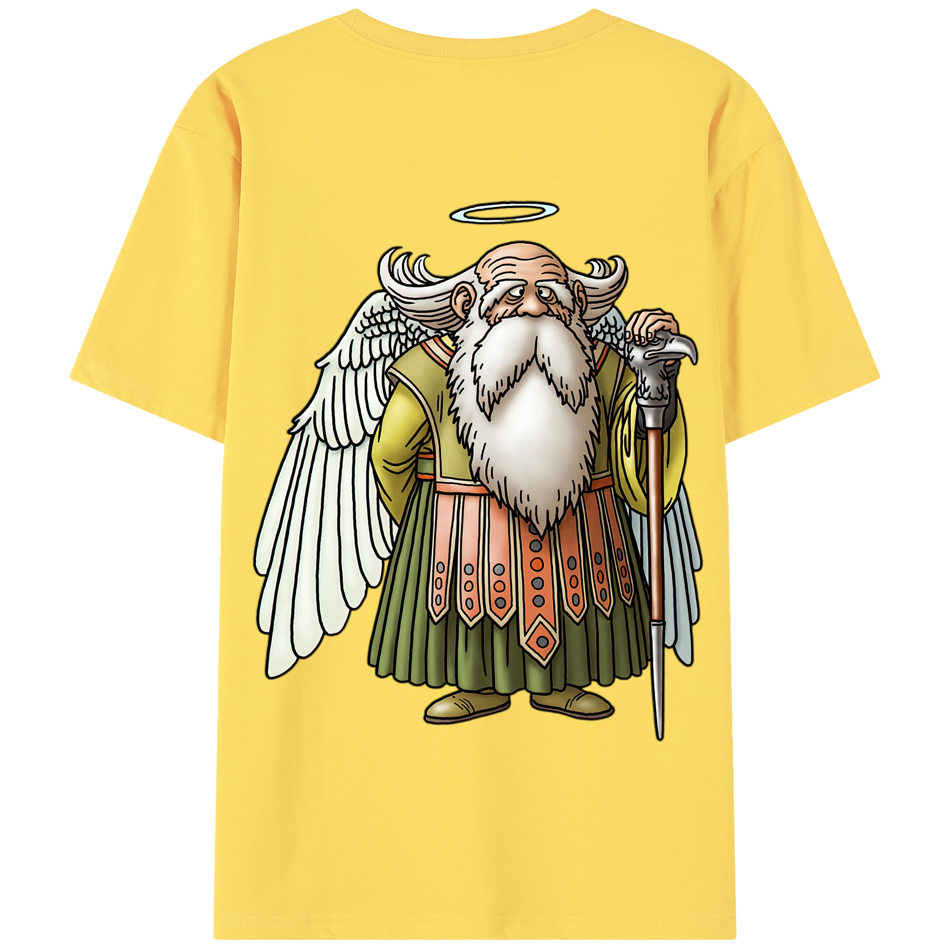 （画像用） ドラゴンクエスト Doragon Kuesuto Dragon Quest 綿100％半袖Tシャツ（背面プリント）