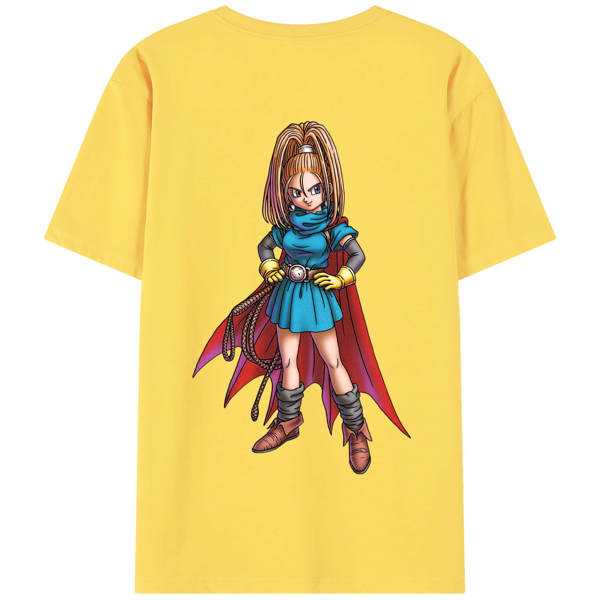 （画像用） ドラゴンクエスト Doragon Kuesuto Dragon Quest 綿100％半袖Tシャツ（背面プリント）