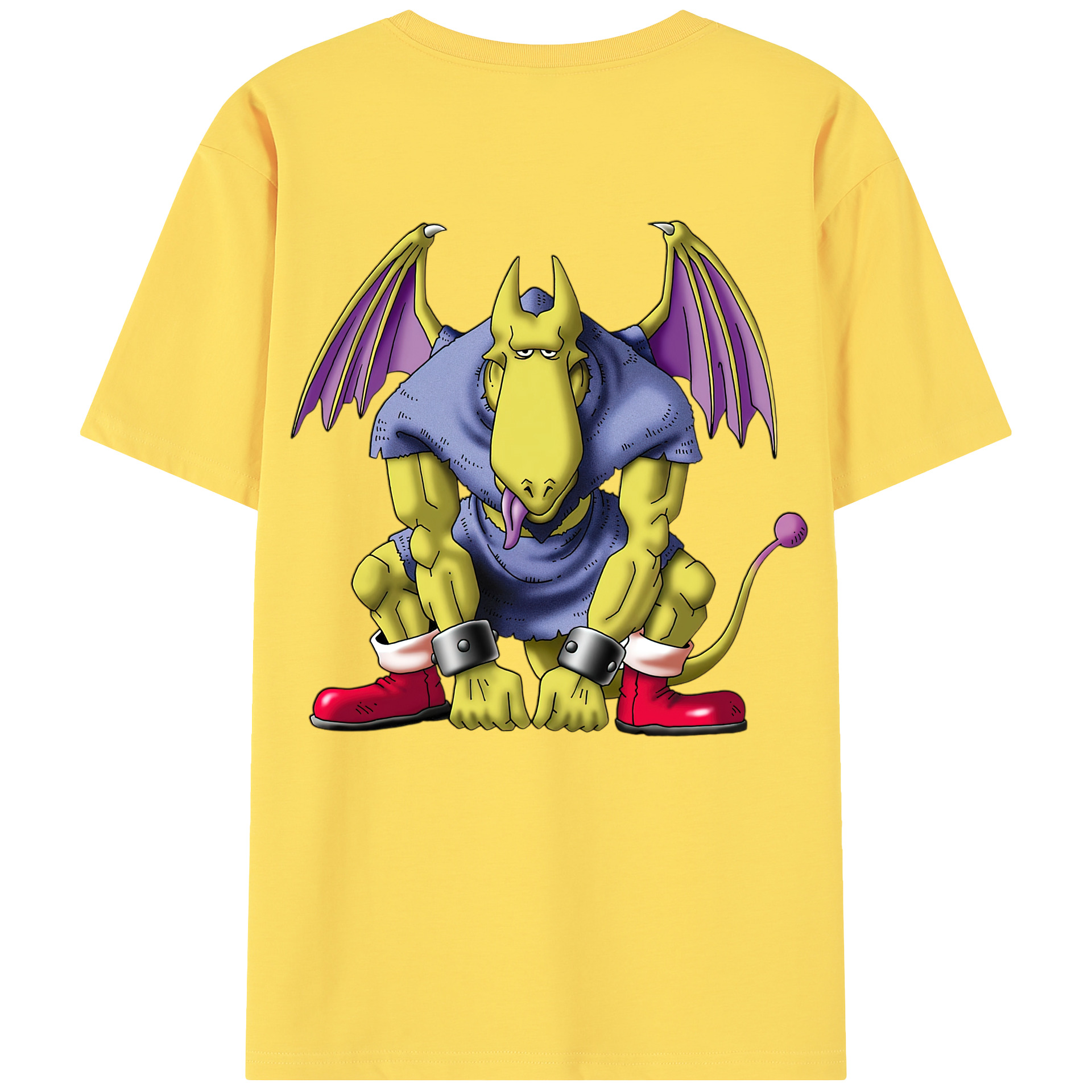（画像用） ドラゴンクエスト Doragon Kuesuto Dragon Quest 綿100％半袖Tシャツ（背面プリント）