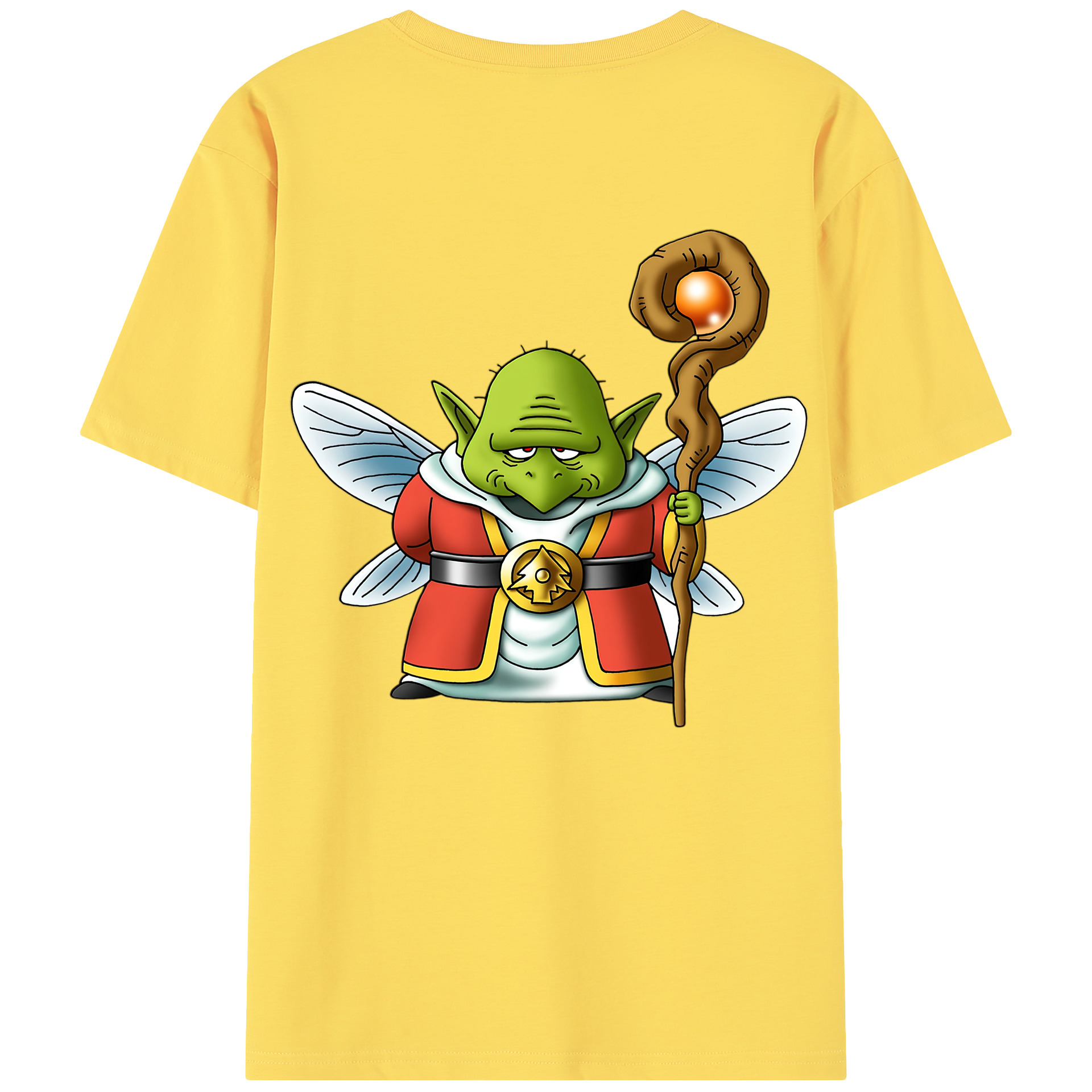 （画像用） ドラゴンクエスト Doragon Kuesuto Dragon Quest 綿100％半袖Tシャツ（背面プリント）