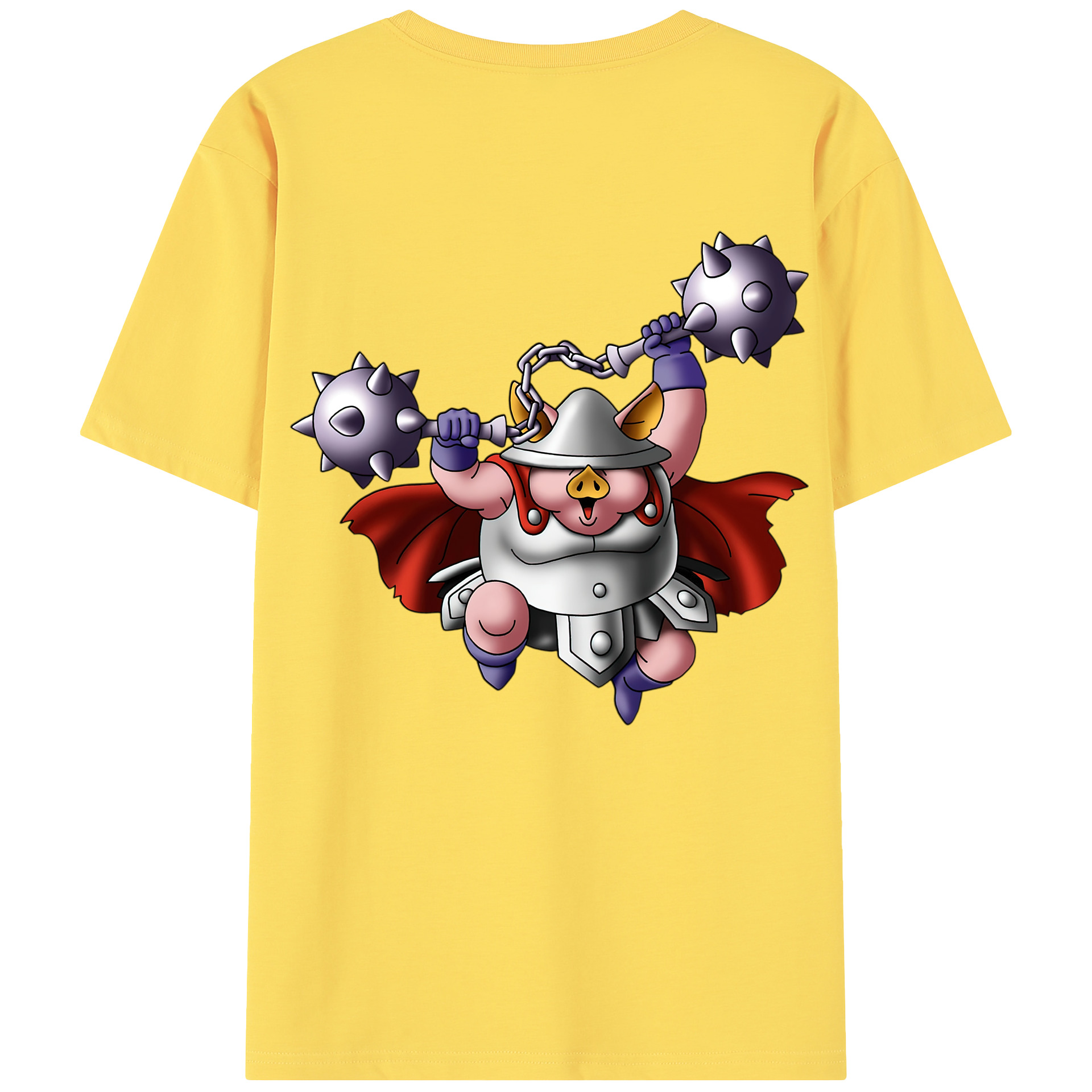 （画像用） ドラゴンクエスト Doragon Kuesuto Dragon Quest 綿100％半袖Tシャツ（背面プリント）