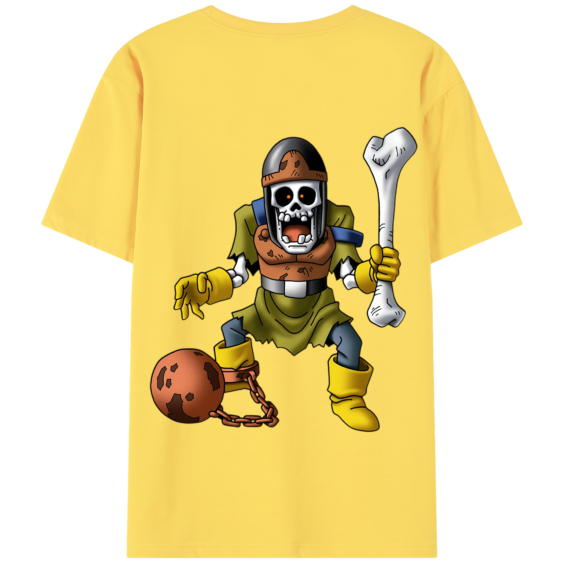 （画像用） ドラゴンクエスト Doragon Kuesuto Dragon Quest 綿100％半袖Tシャツ（背面プリント）
