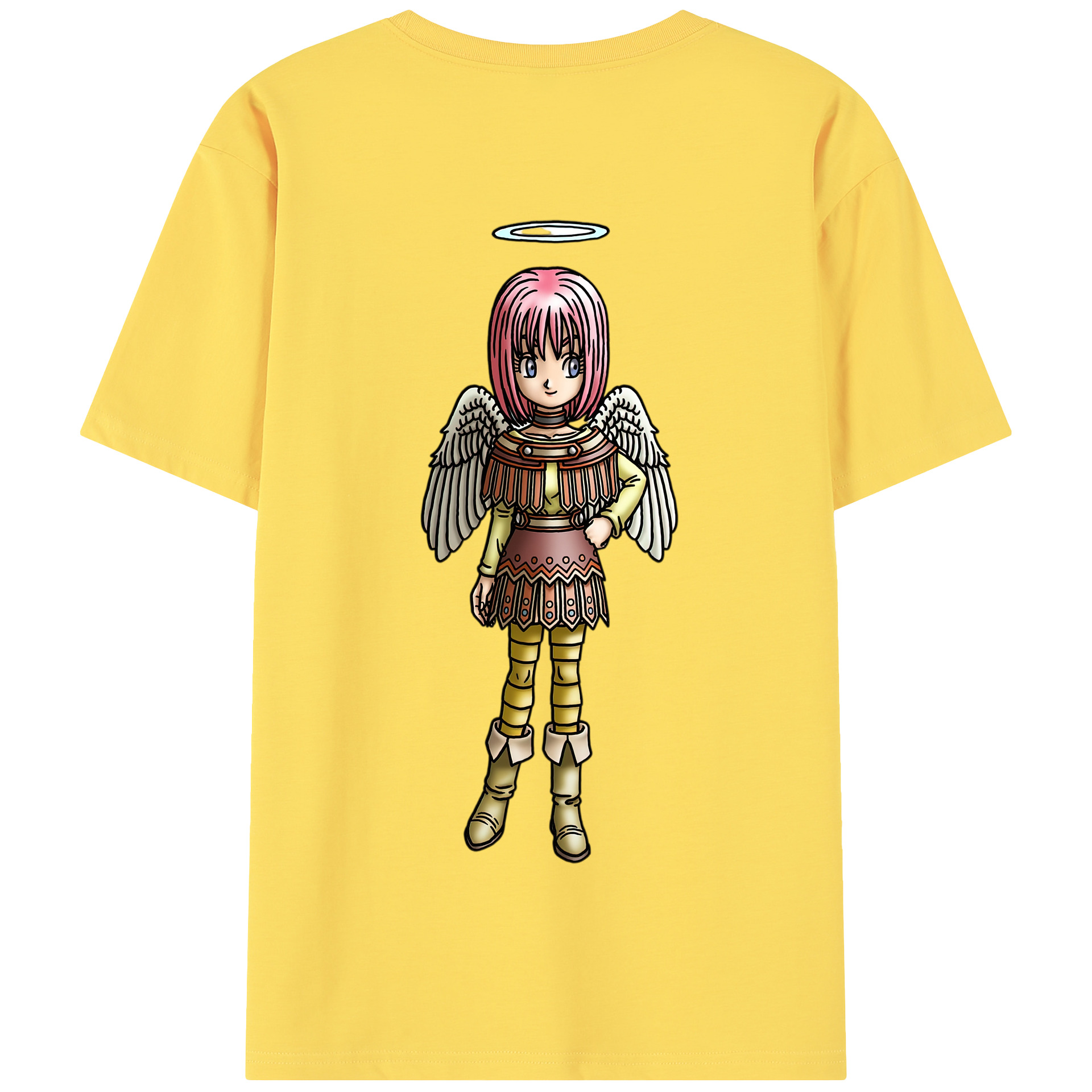 （画像用） ドラゴンクエスト Doragon Kuesuto Dragon Quest 綿100％半袖Tシャツ（背面プリント）