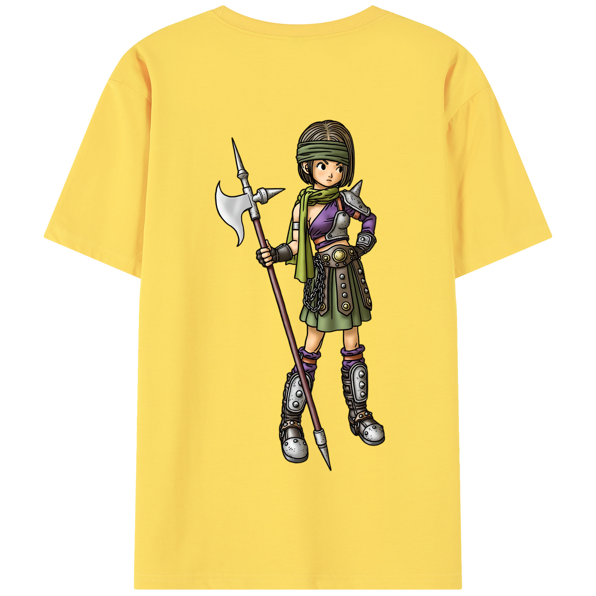 （画像用） ドラゴンクエスト Doragon Kuesuto Dragon Quest 綿100％半袖Tシャツ（背面プリント）