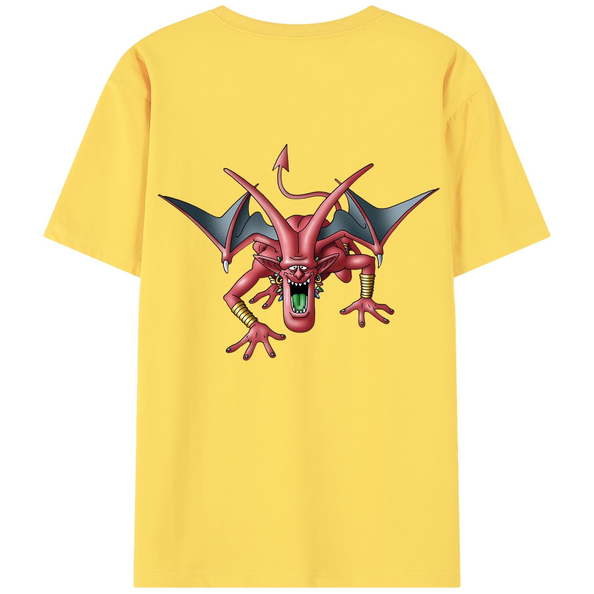 （画像用） ドラゴンクエスト Doragon Kuesuto Dragon Quest 綿100％半袖Tシャツ（背面プリント）