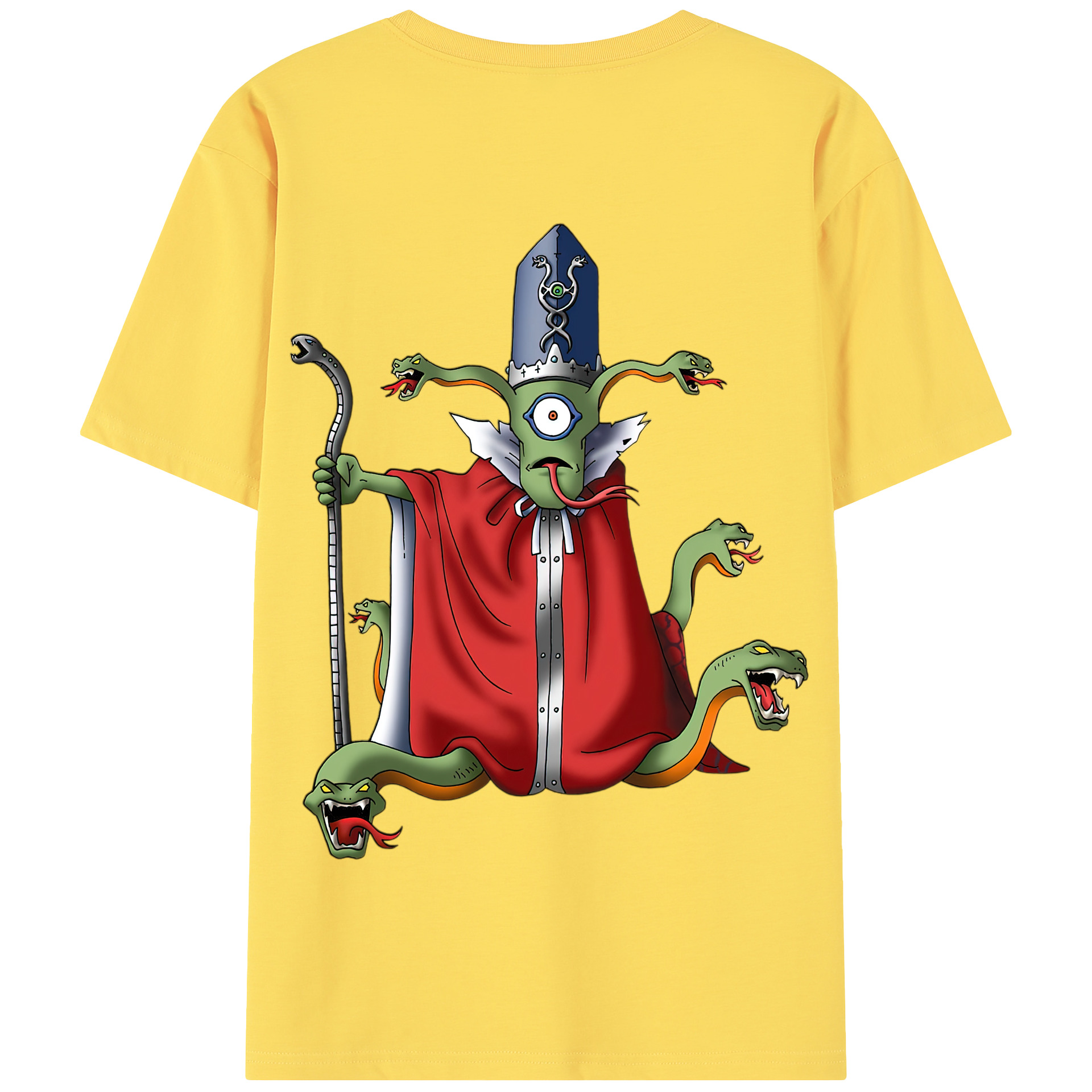 （画像用） ドラゴンクエスト Doragon Kuesuto Dragon Quest 綿100％半袖Tシャツ（背面プリント）